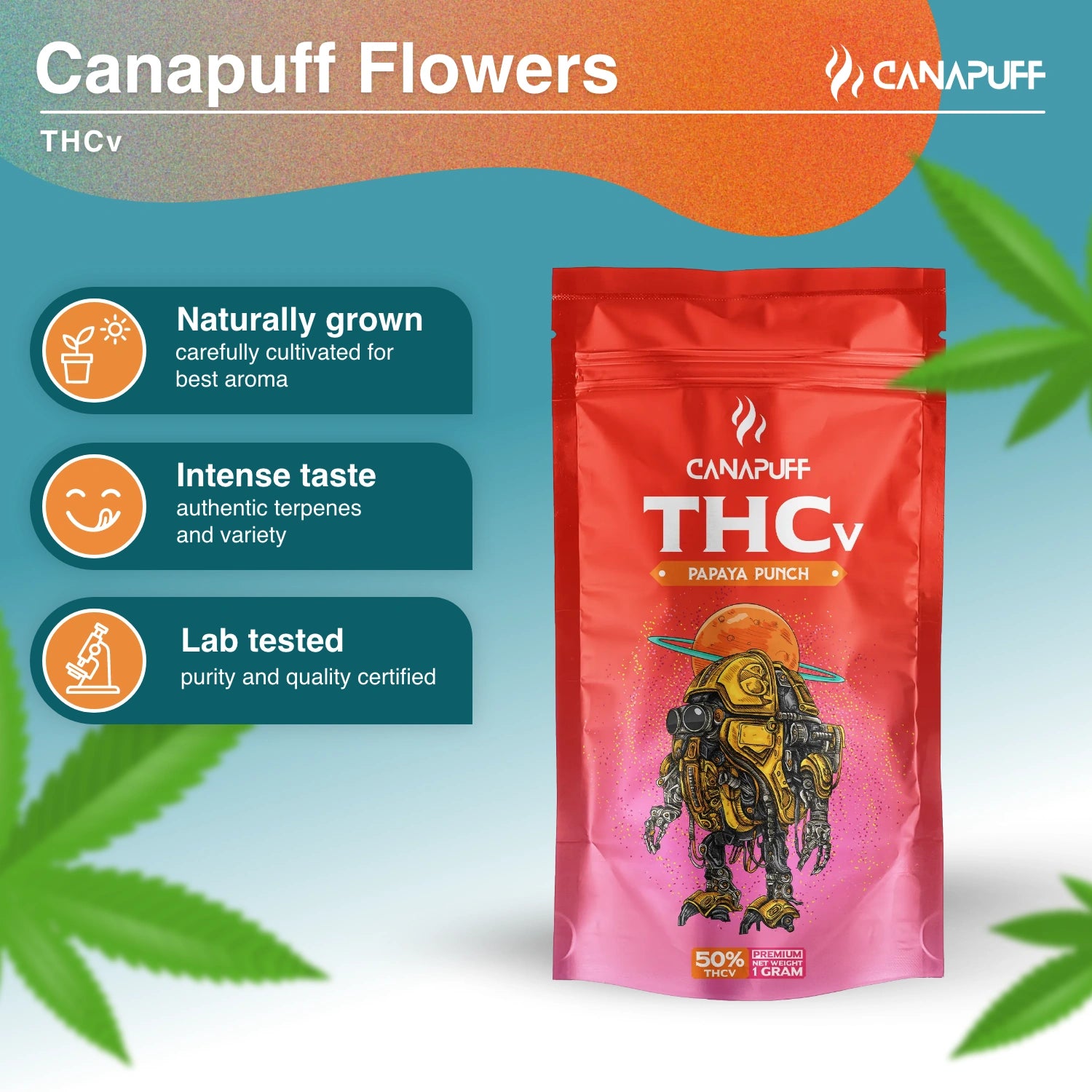 Papaya Punch 50% - THCv Fiori - Canapuff