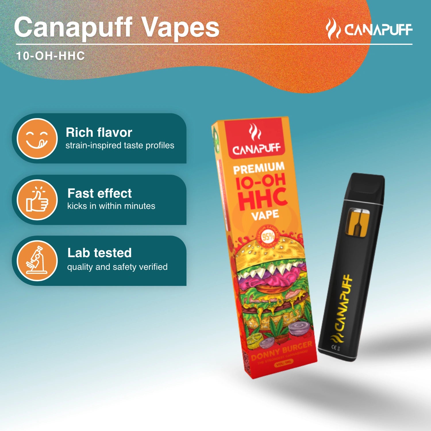 Donny Burger 95% 10-OH-HHC - Vape - 1ml - Canapuff