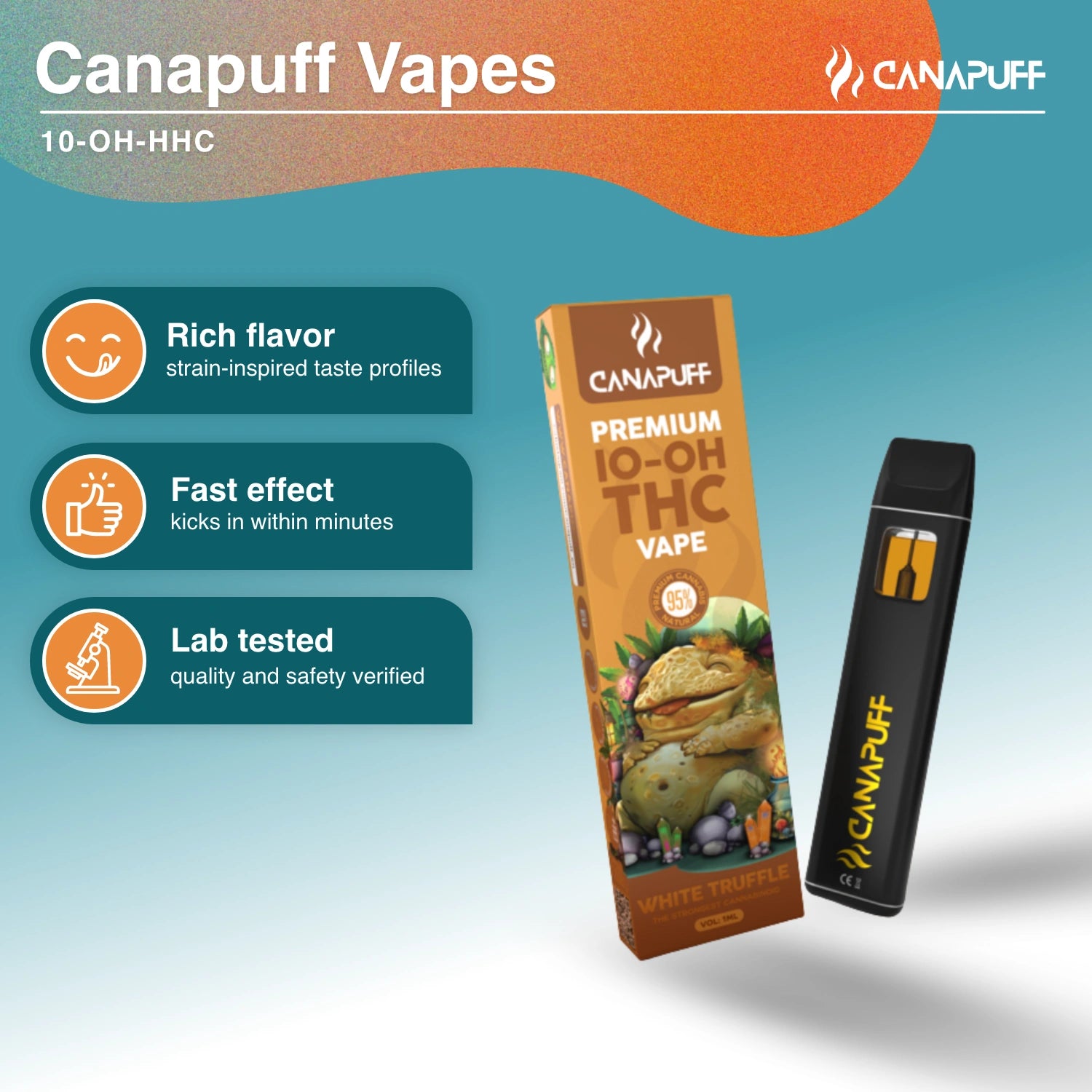 White Truffle 95% 10-OH-THC - Vaper - 1ml - Canapuff