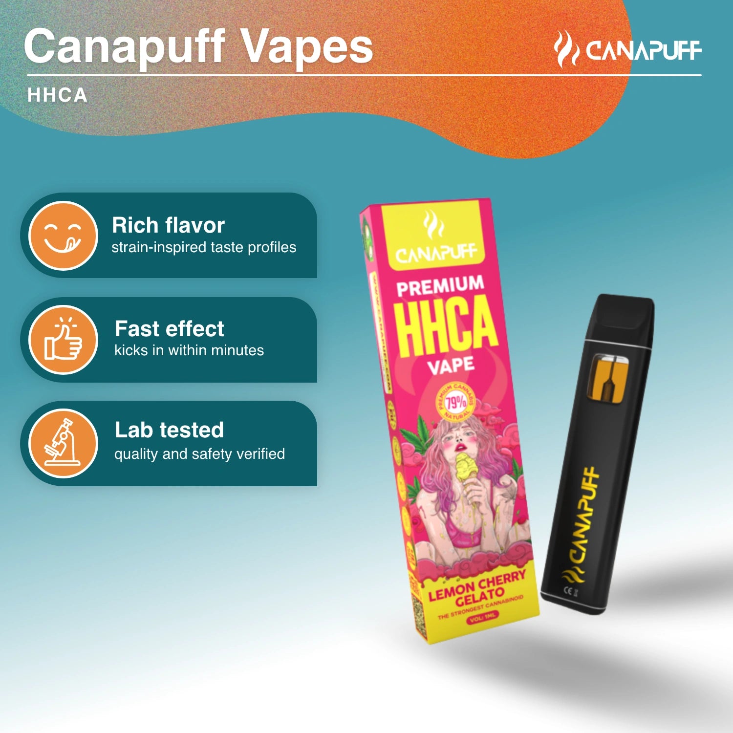 Lemon Cherry Gelato 79% HHC-A - Vape - 1ml - CanaPuff