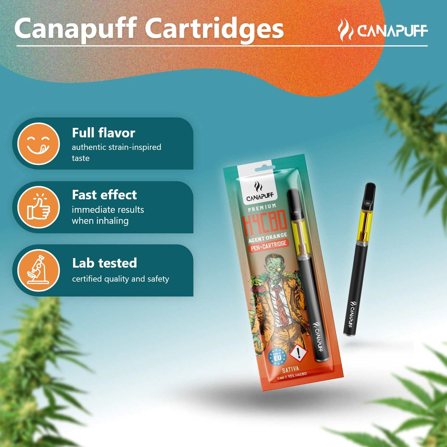 Agent Orange - H4CBD 95% - Pen+Cartridges