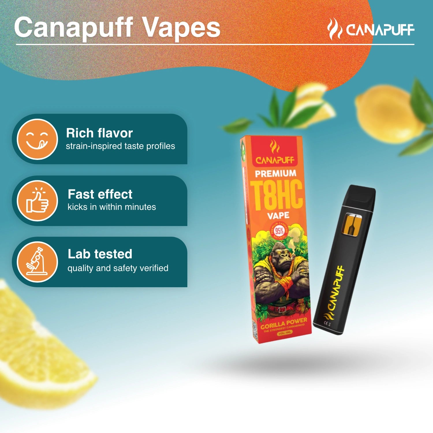 Gorilla Power 95% T8HC - Vape - 1ml - Canpuff