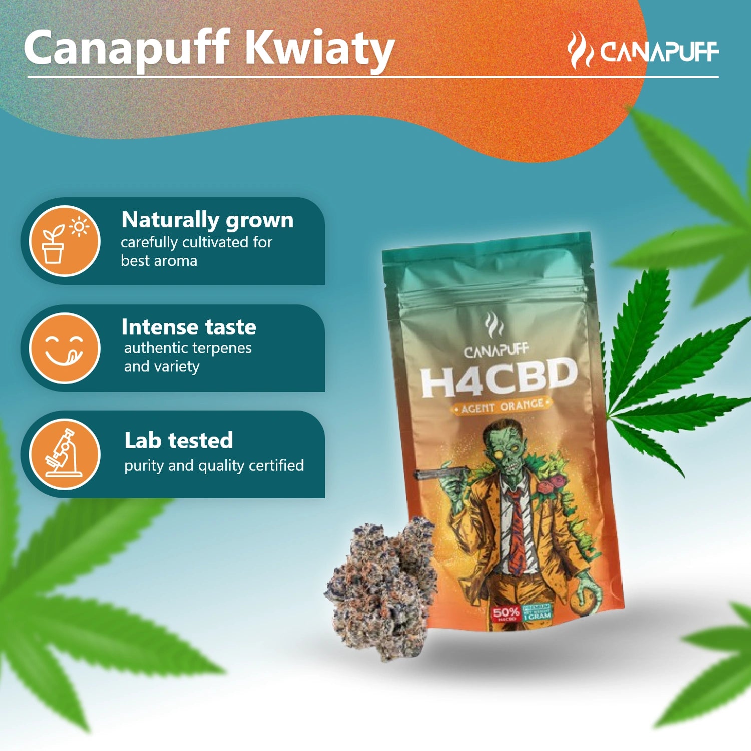CanaPuff - Agent Orange - Квіти H4CBD
