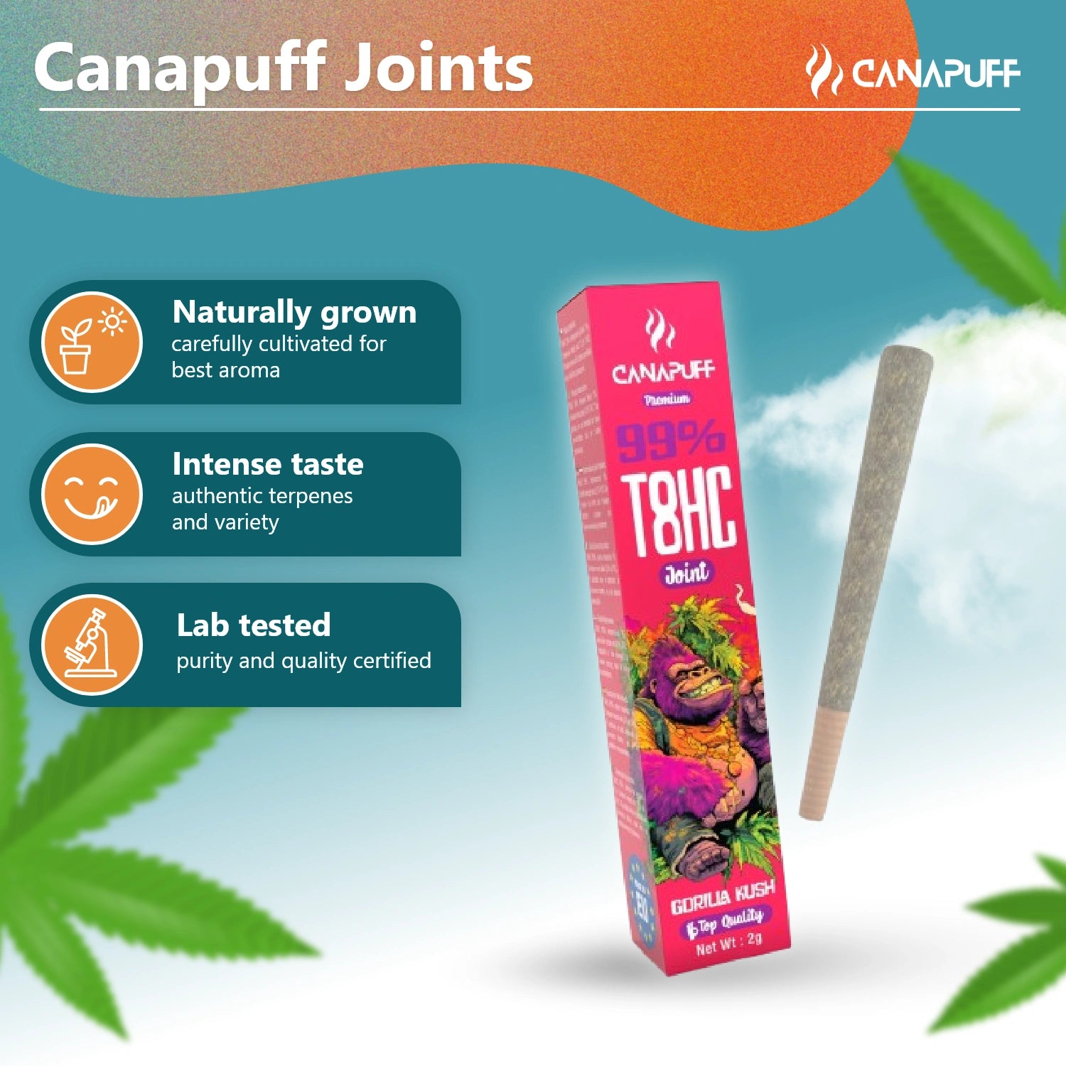 T8HC Joint Gorilla Kush 99% 2g