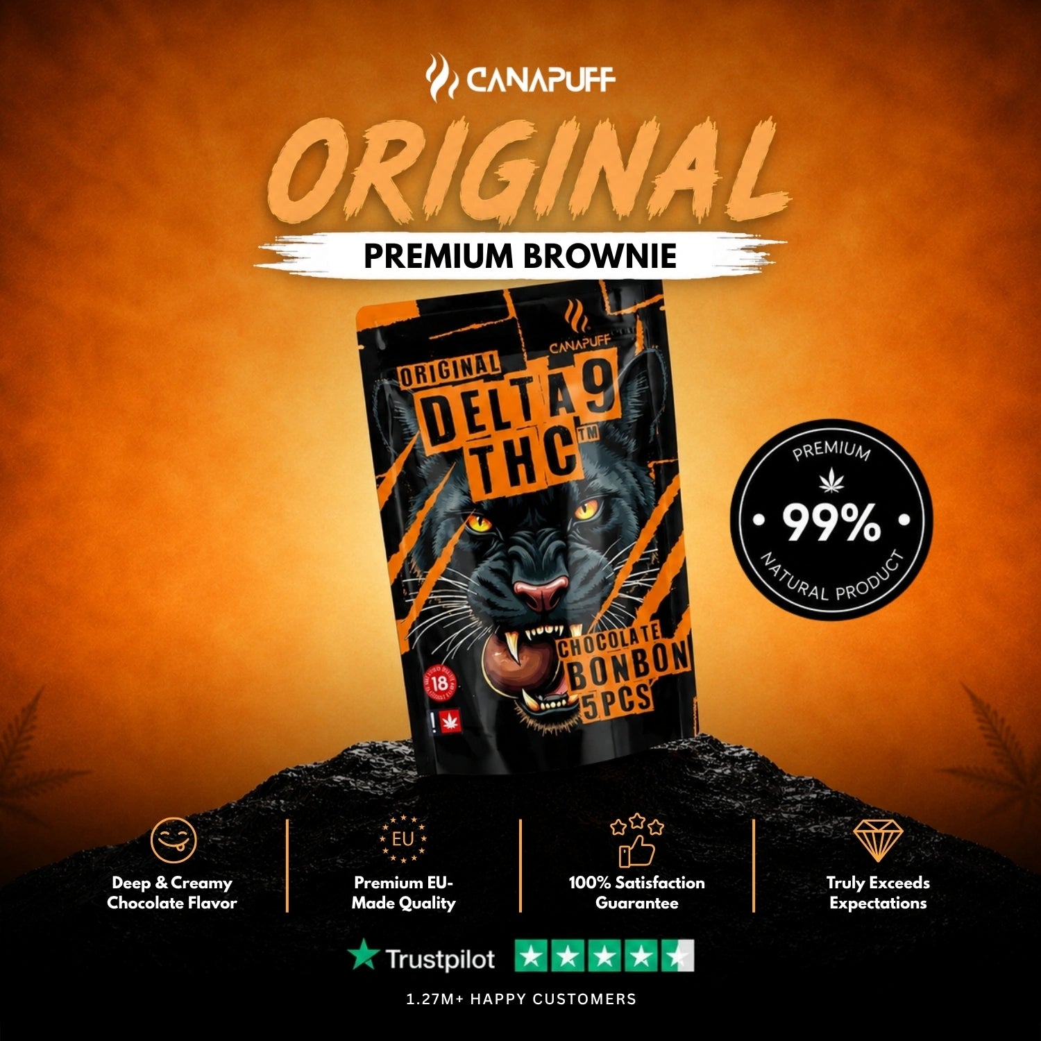 Bonbon al cioccolato con THC Delta-9