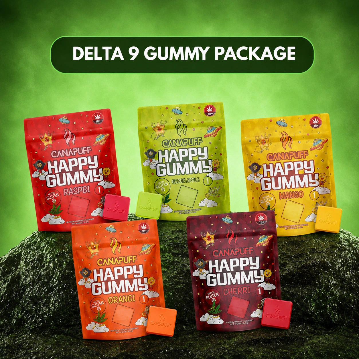 Confezione THC Gummies (5 x 5 pezzi)