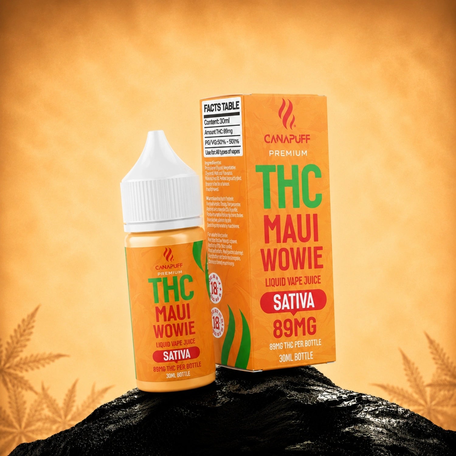 Canapuff Maui Wowie Delta-9 liquid vape juice, 89 mg, 30 ml bottle