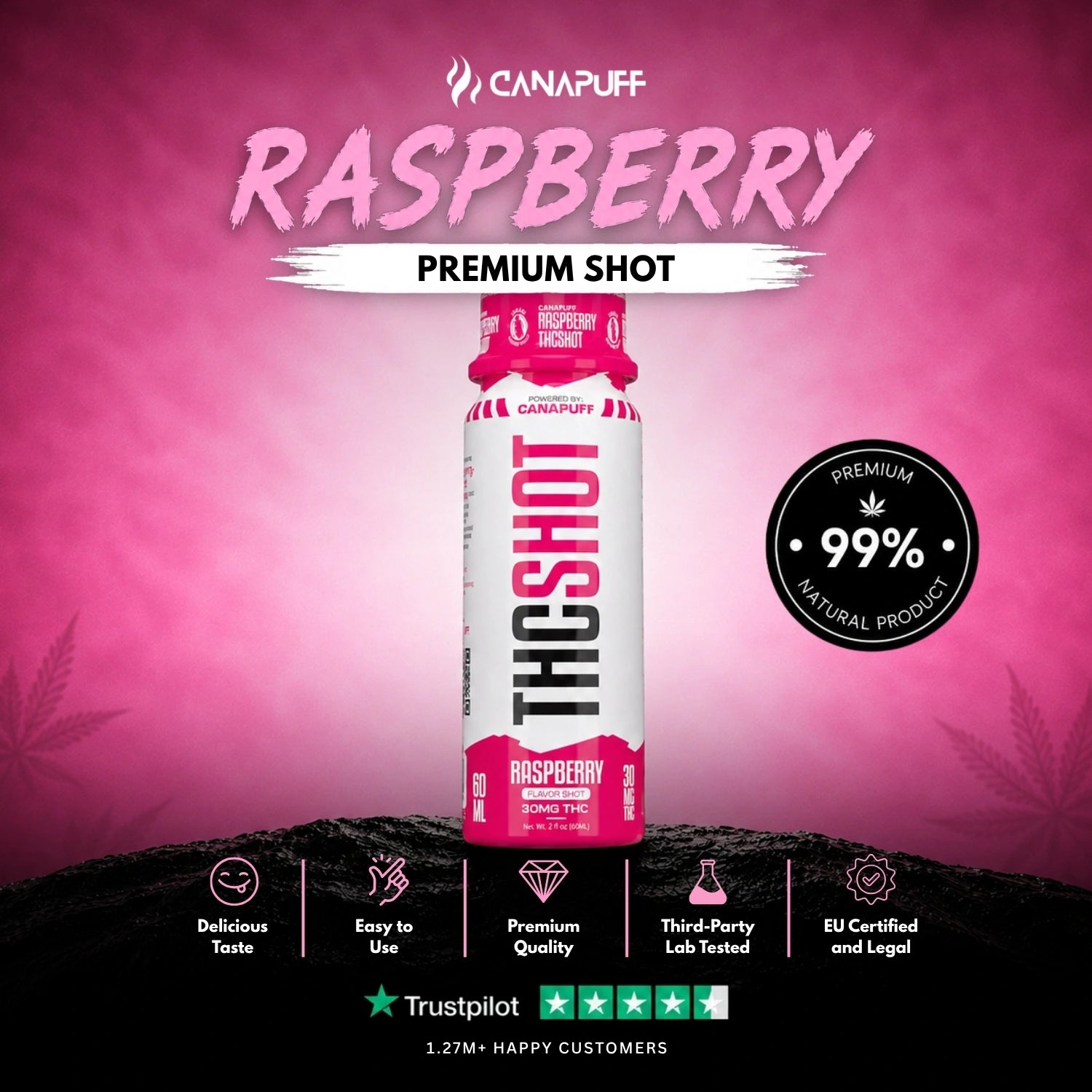 THC Shot Málna 60 ml