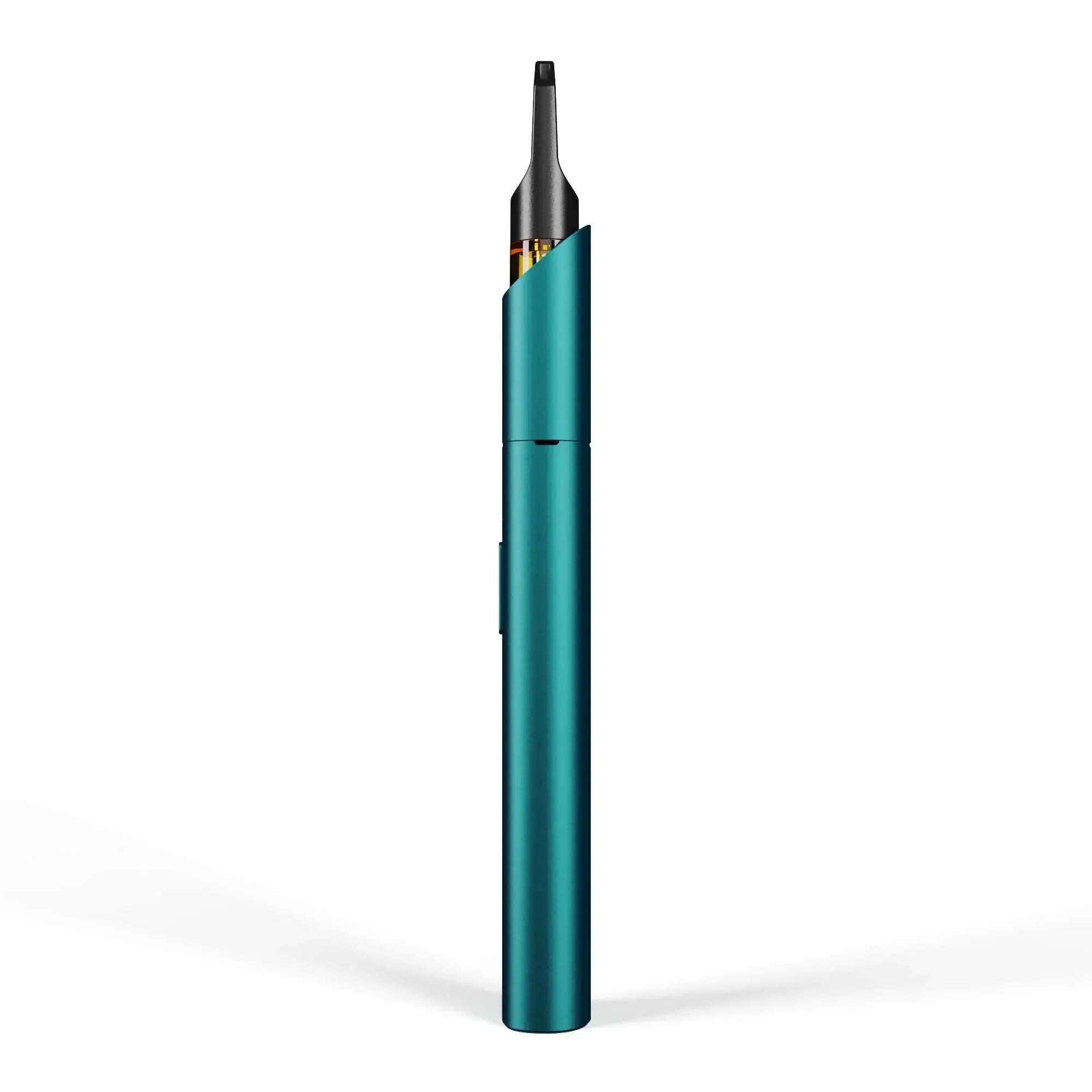 Πράσινο-μπλε Vaporizer με το στόμιο ανοιχτό