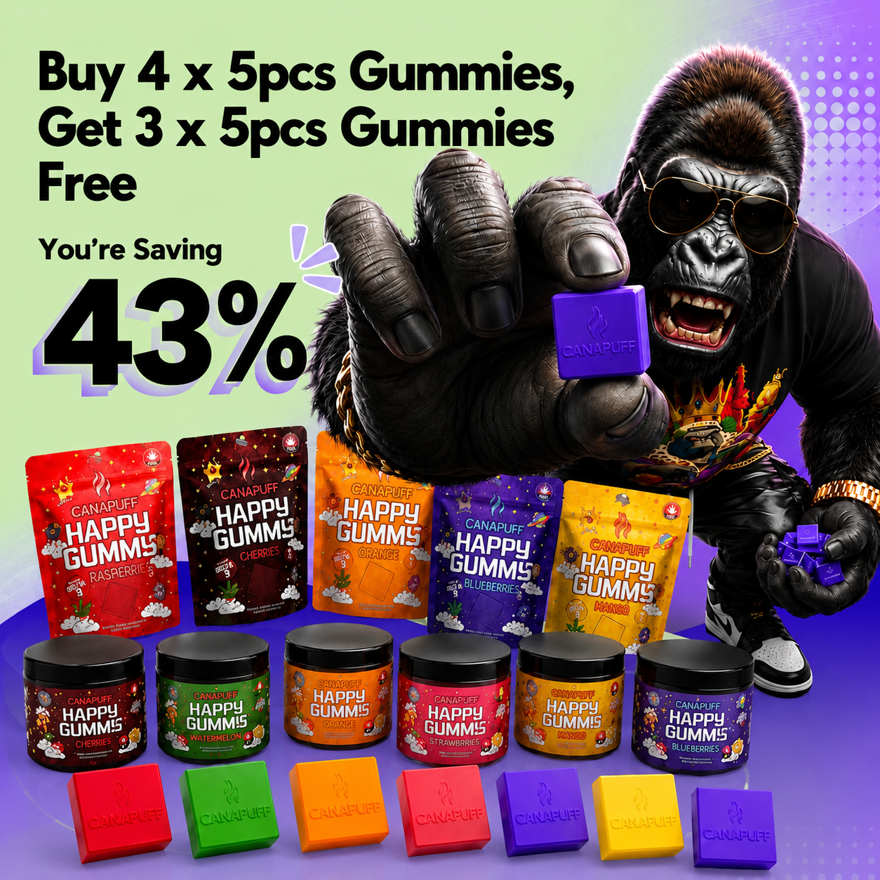 Gummies Bundle: Kup 4, získej 3 zdarma