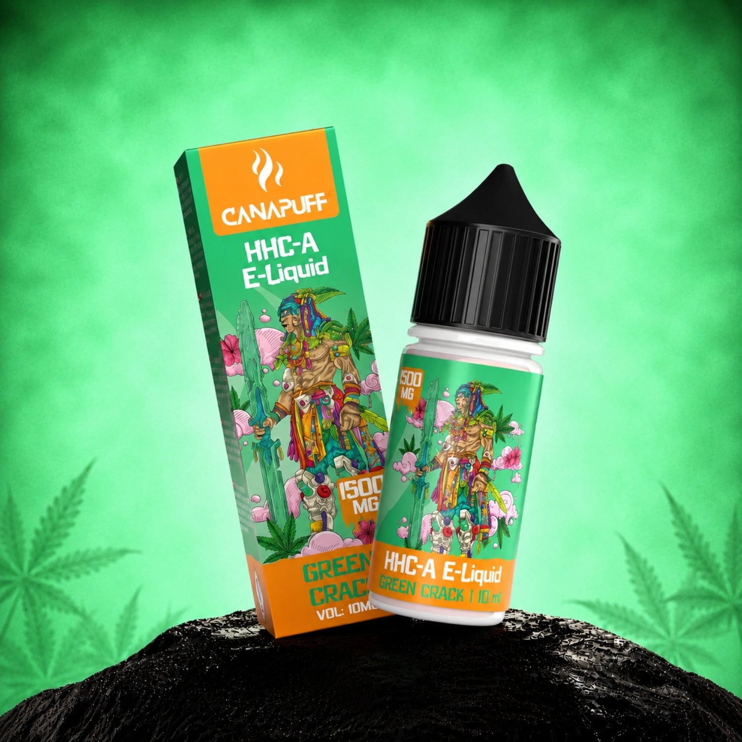 Buy HHC-A Liquid 1% 500mg Green Crack - Canapuff