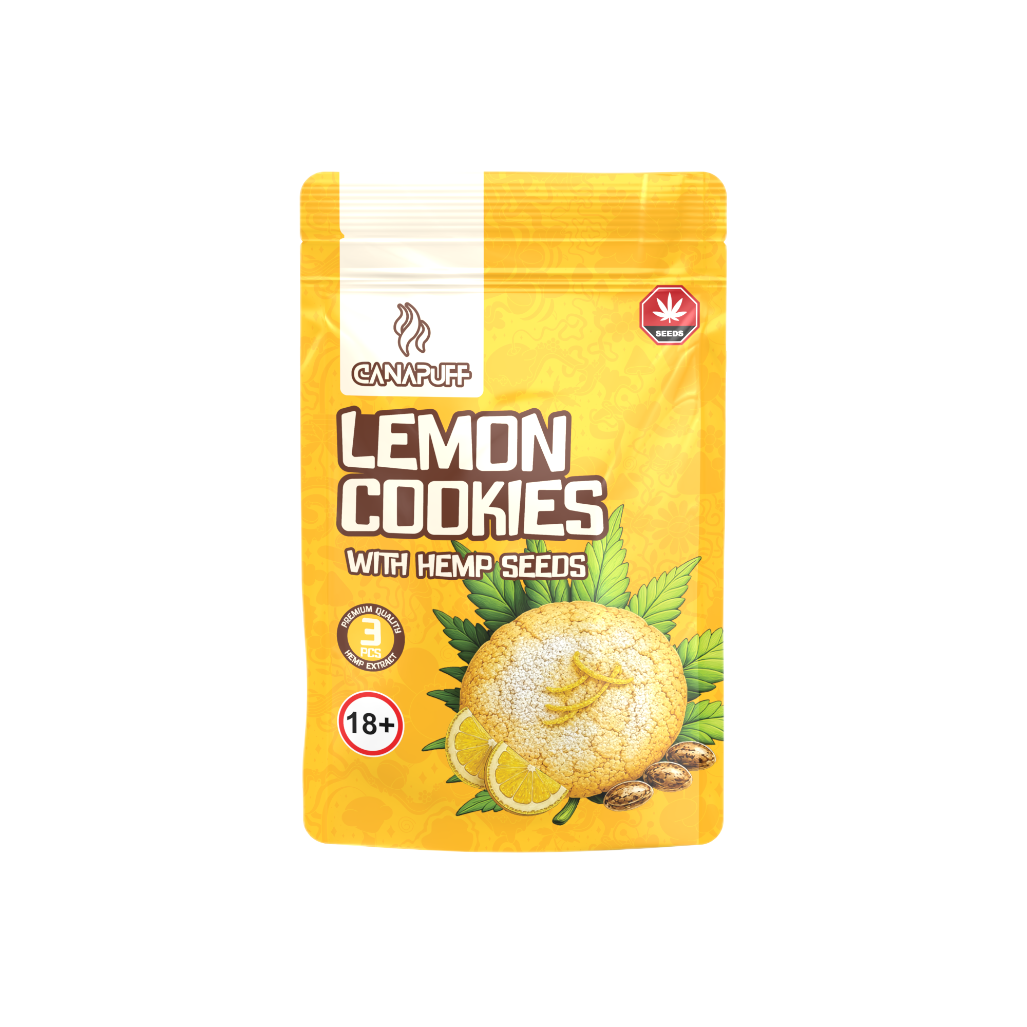 Lemon Cookies with hemp seeds
