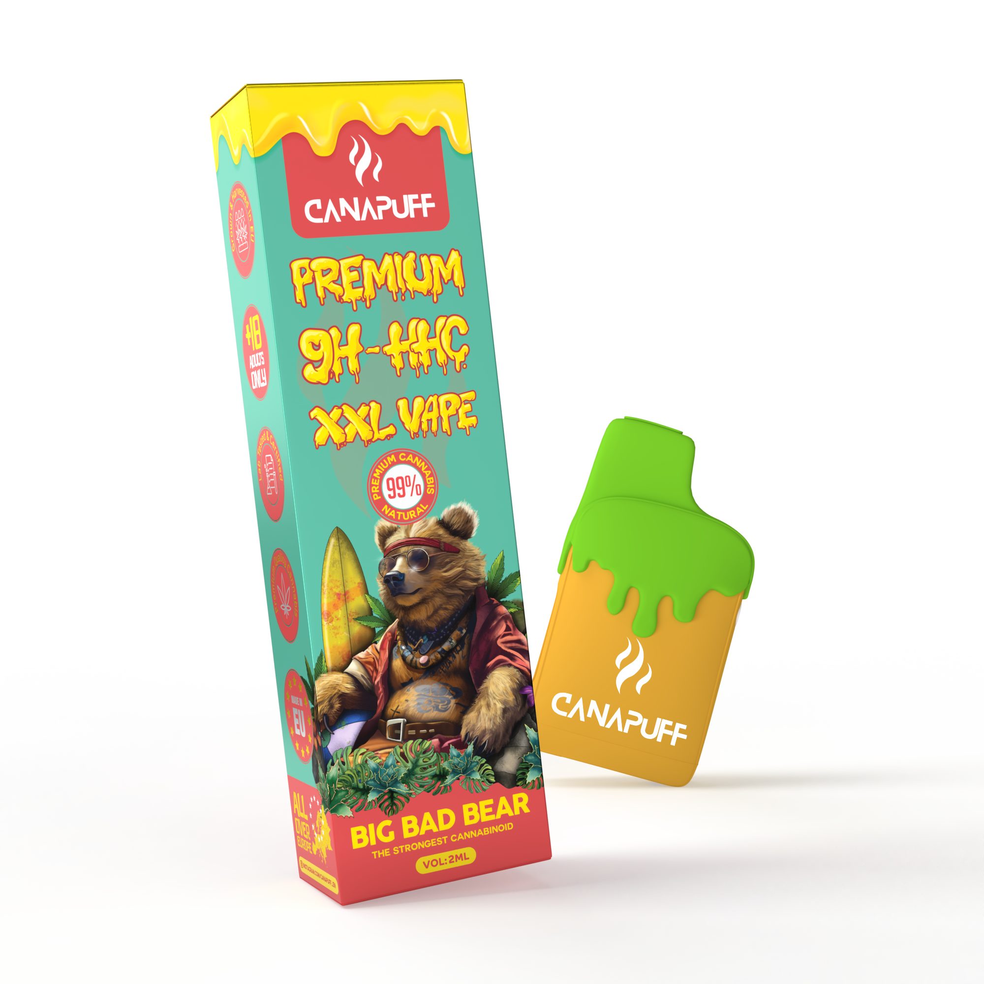 9H-HHC XXL Vape Big Bad Bear 99% 2 мл