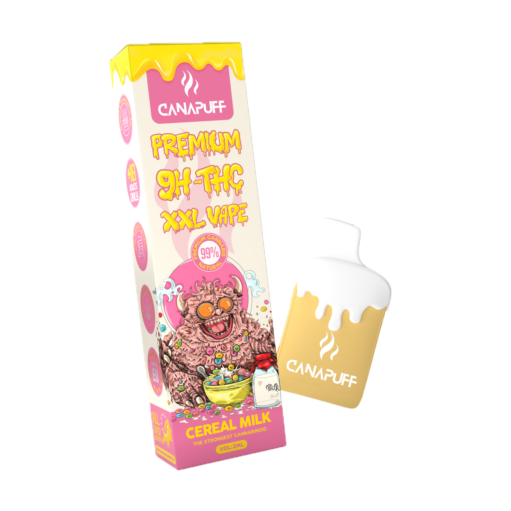 9H-THC XXL Vape Cereal Milk 2ml  99% Pure Power