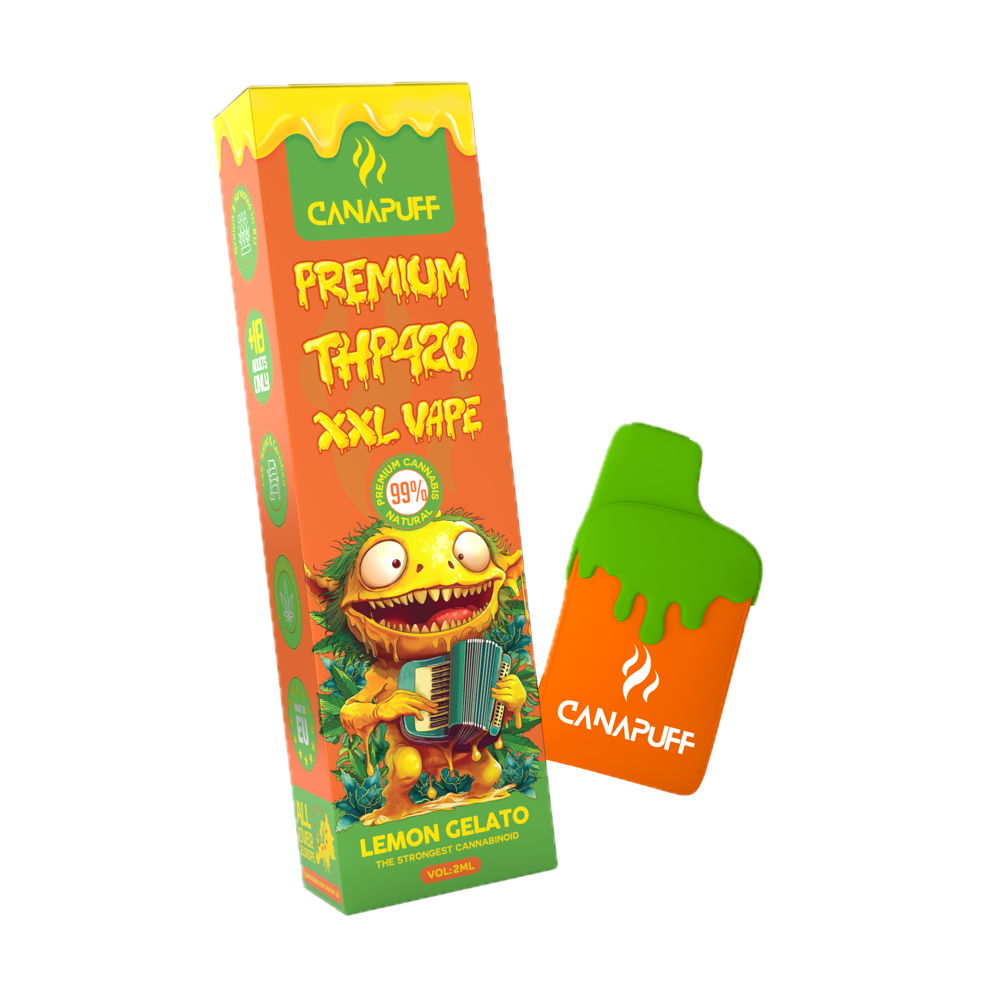Lemon Gelato 99% THP420 Canapuff 2ml