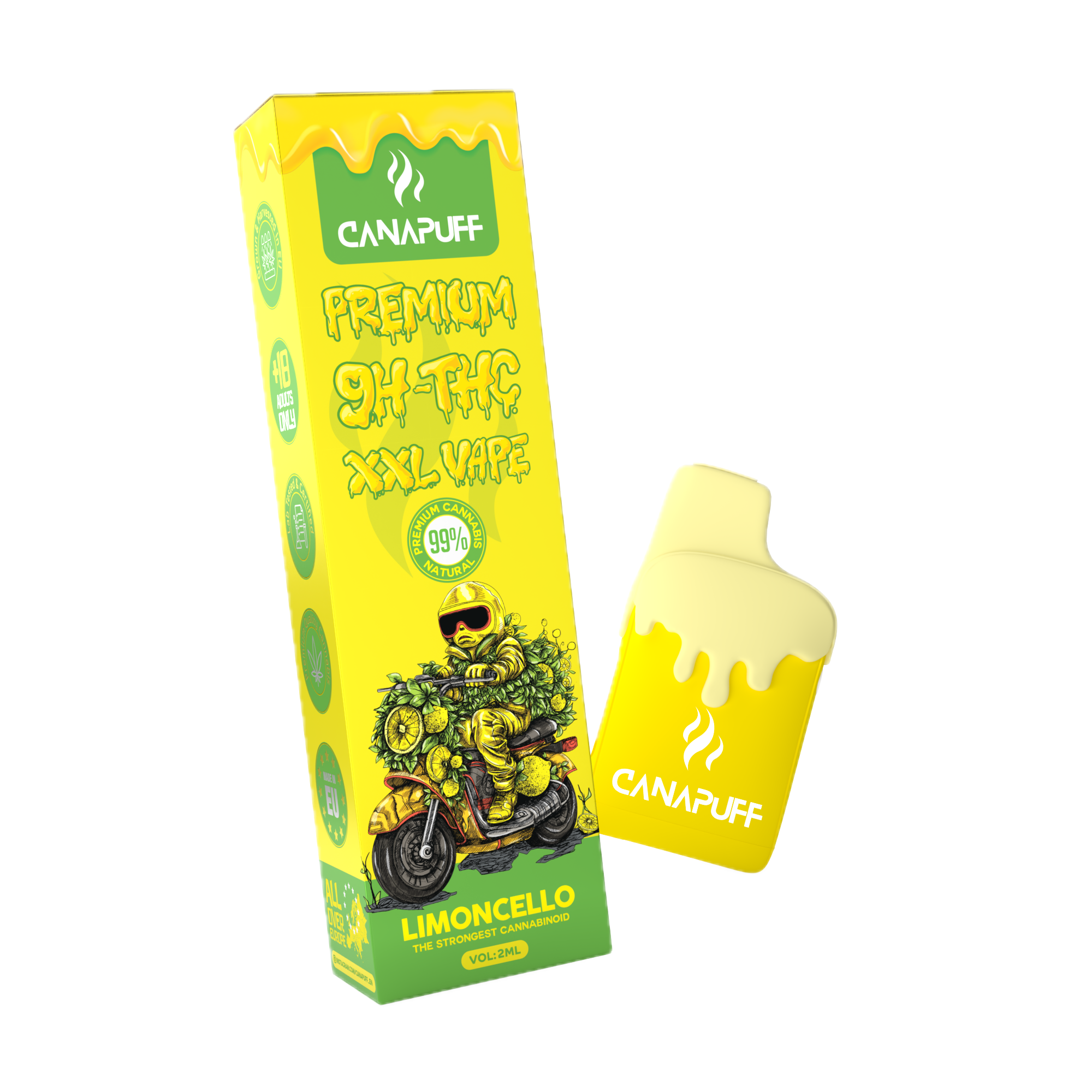 9H-THC XXL Vape Limoncello 2ml 99% Strength 9H-THC XXL Vape Limoncello 2ml 99% Strength
