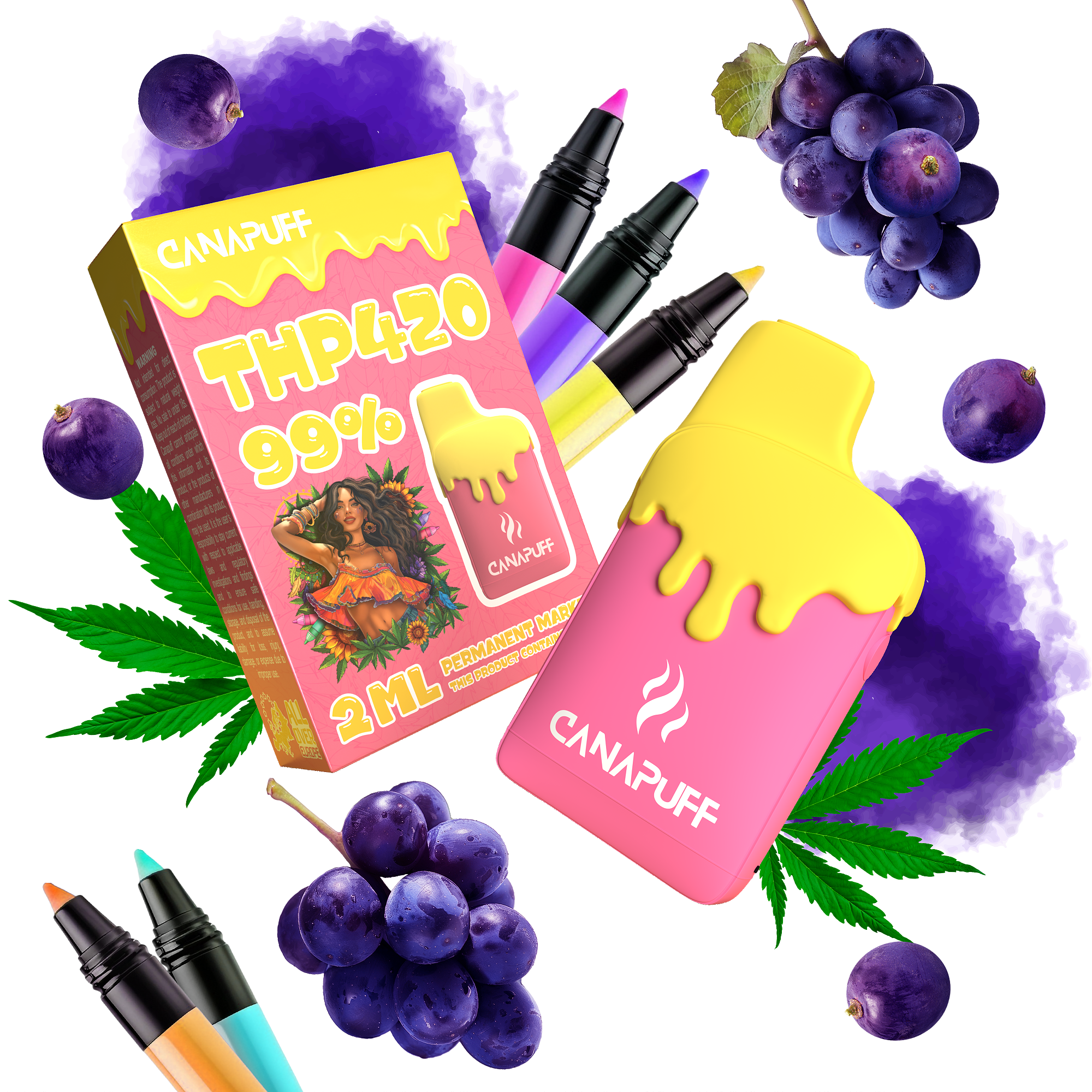 Permanent Marker 99% THP420 - Canapuff - Vape - 2ml-Canapuff