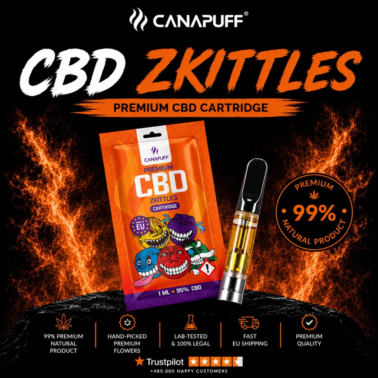 CBD Cartridge Zkittles 95%