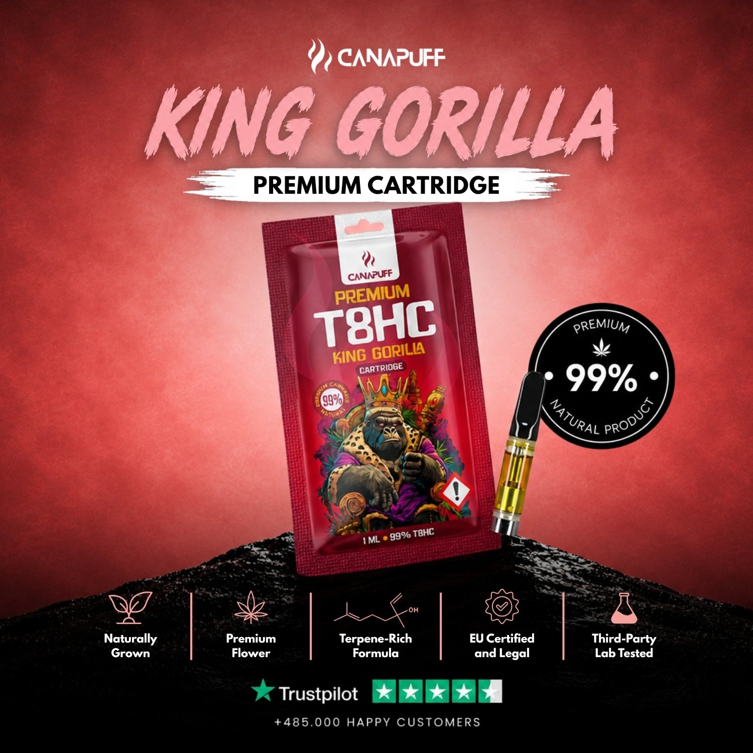 T8HC Kartridż King Gorilla 99%
