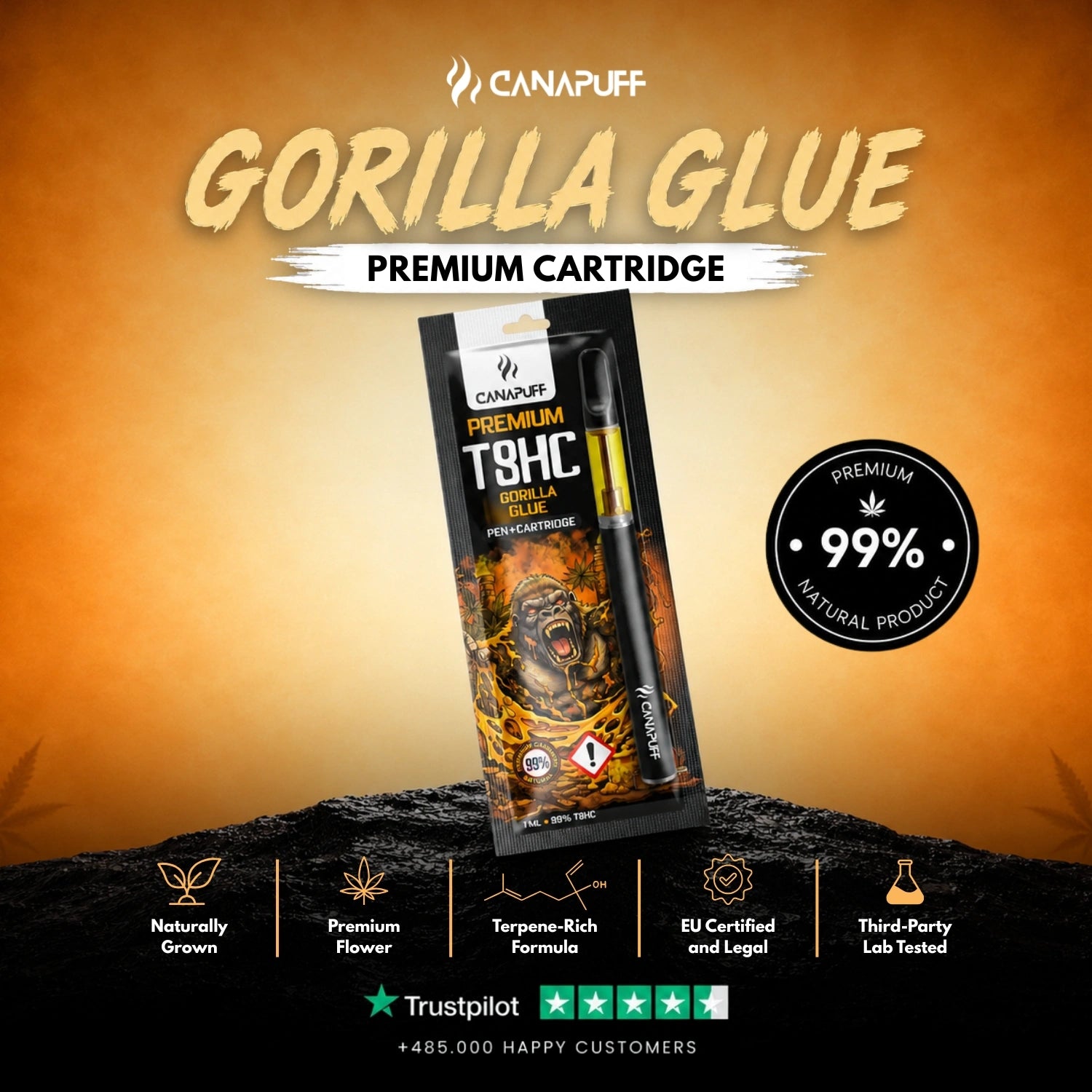 Pen+κάρτριτζ T8HC Gorilla Glue 99%