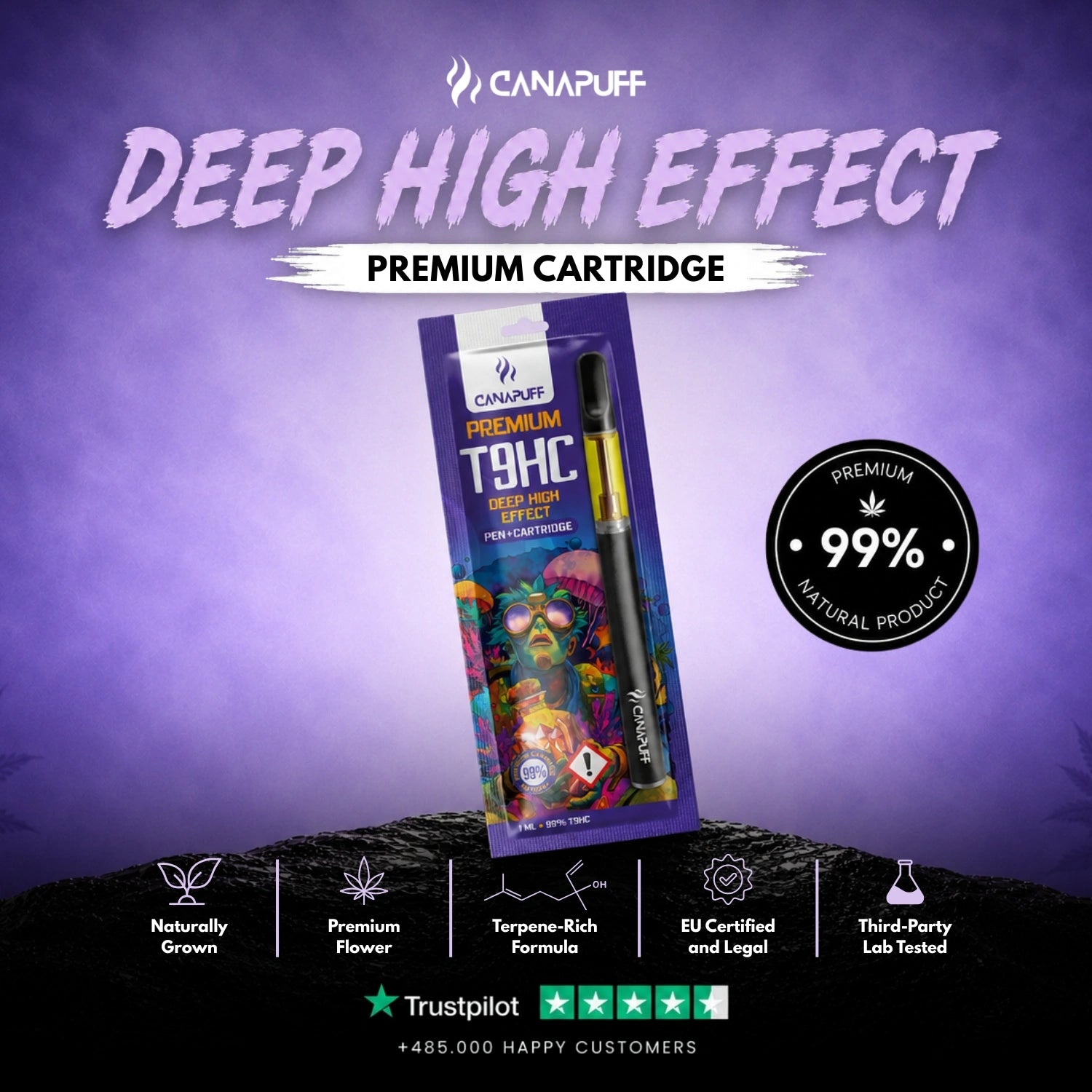 T9HC Pen+Cartridges Deep 99%