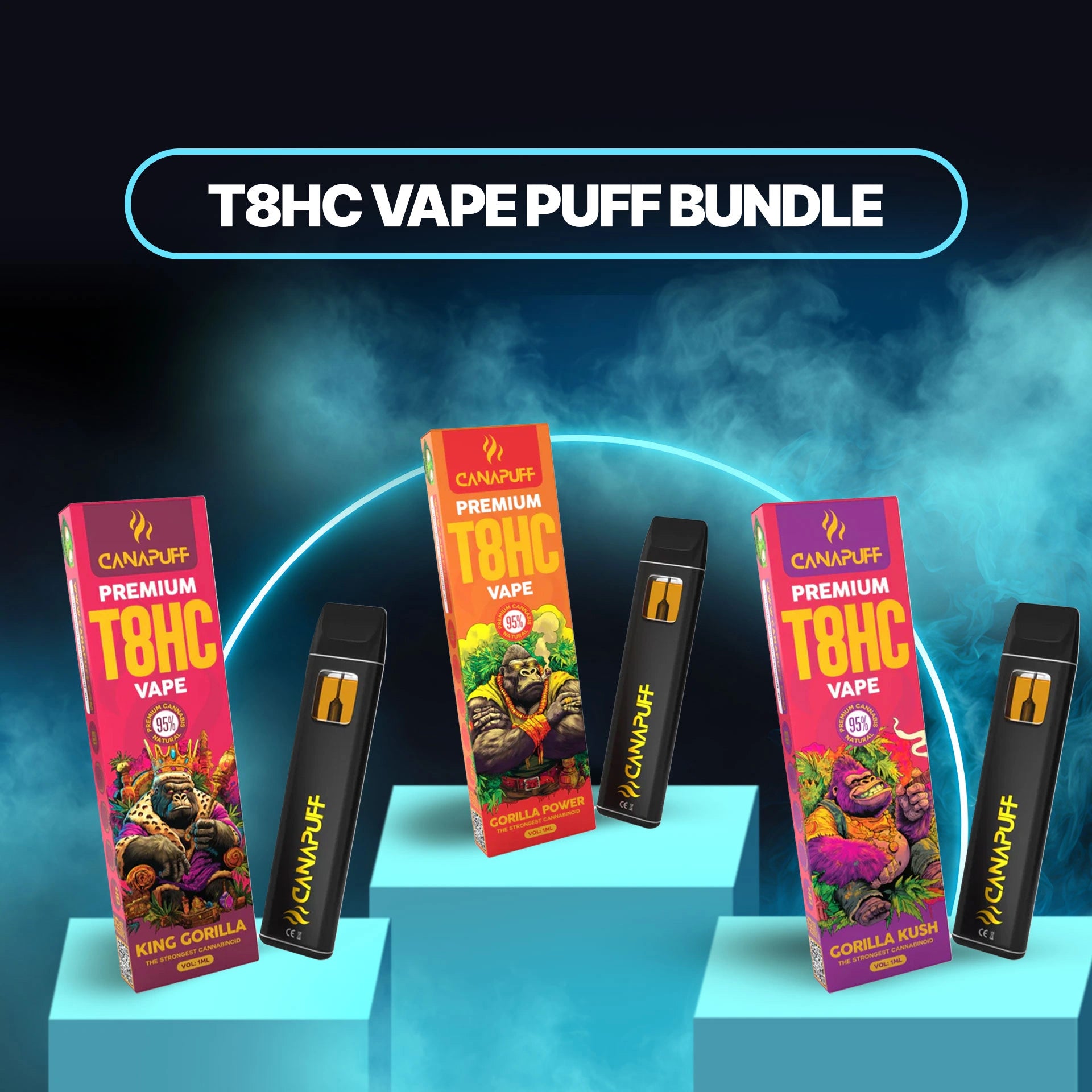T8HC Vape Puff Bundle (3x1 ml)