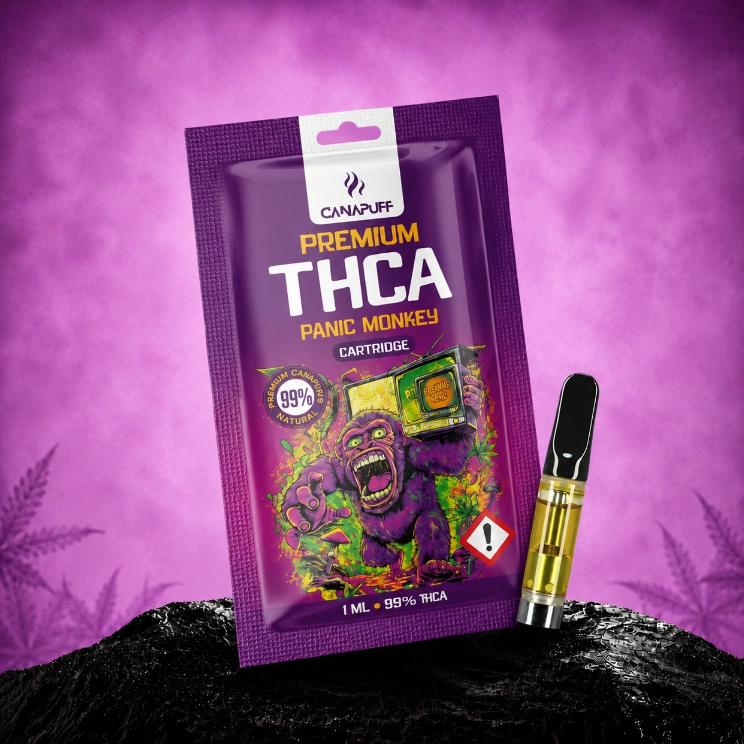 THCA Cartridge Panic Monkey 99%