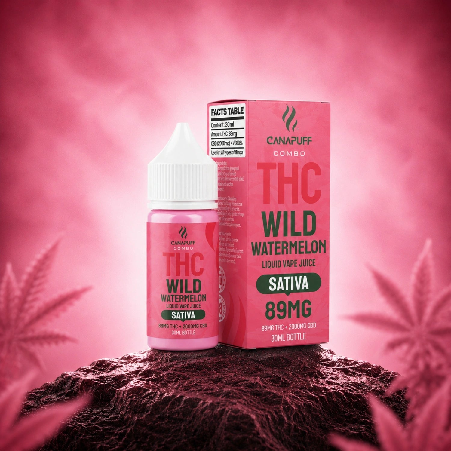 THC Liquid 89mg - Wild Watermelon, saveur juteuse et effets puissants THC Liquid 89mg - Wild Watermelon, saveur juteuse et effets puissants
