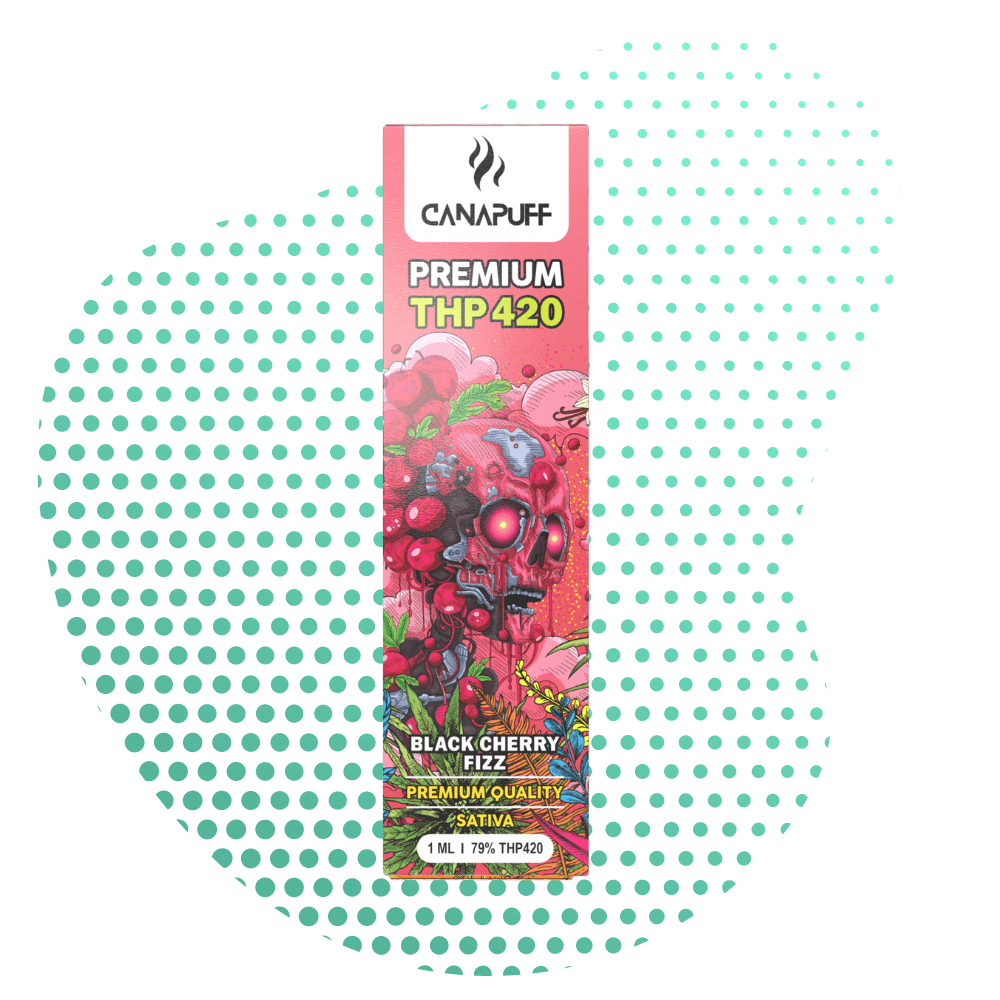 Black Cherry Fizz 79% THP420 - Canapuff - Μία Χρήση - 1ml Canapuff