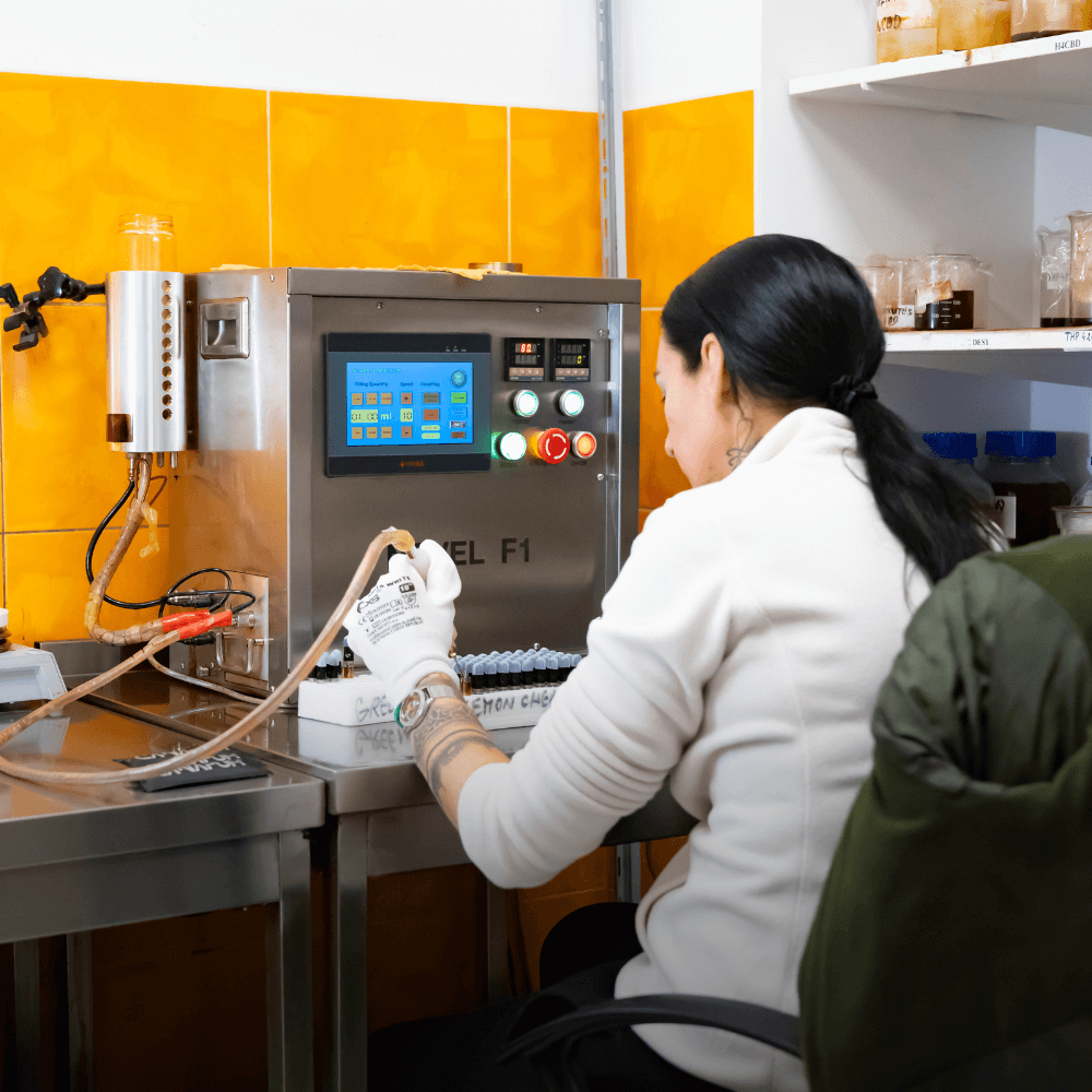 Woman is producing THC Vapes