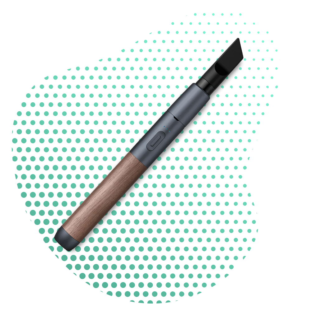 Κομψό THC Pen με ξύλινο και μεταλλικό σχέδιο.