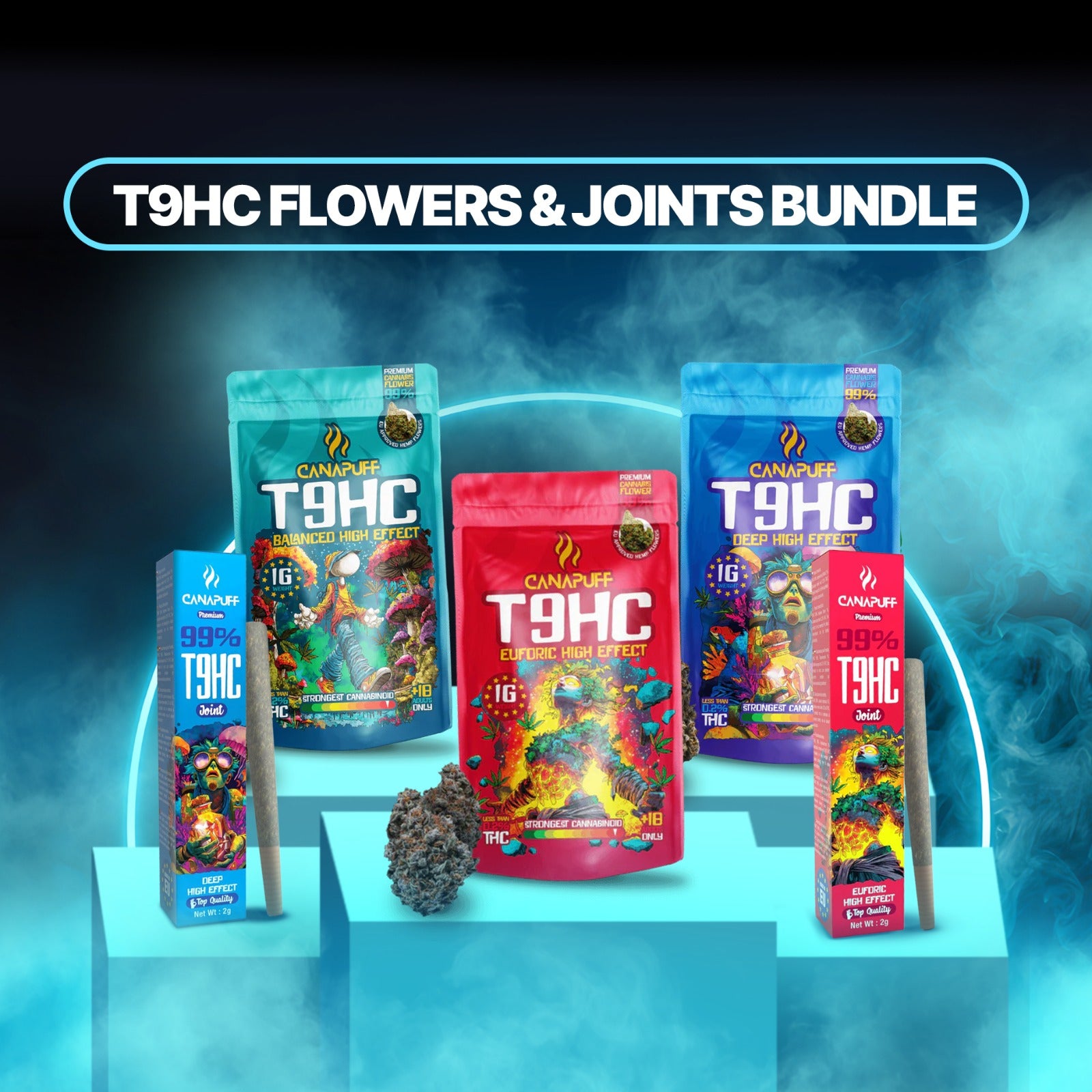 T9HC Flowers & Joints Bundle  Premium Mix Pack
