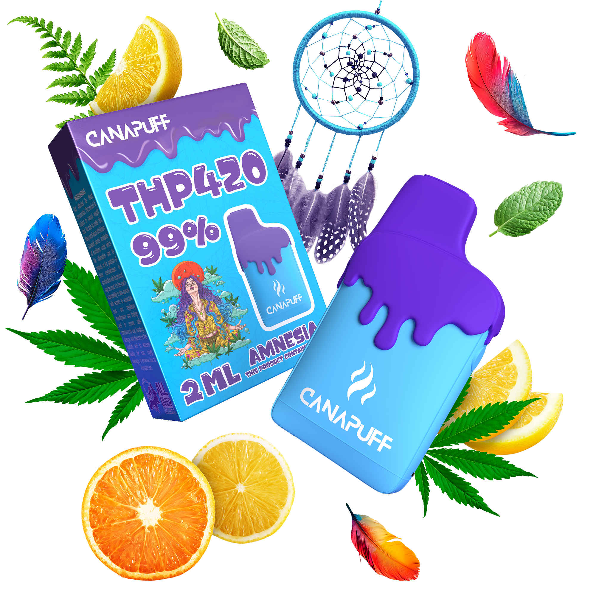 Amnesia 99% THP420 - Canapuff - Vape - 2ml-Canapuff