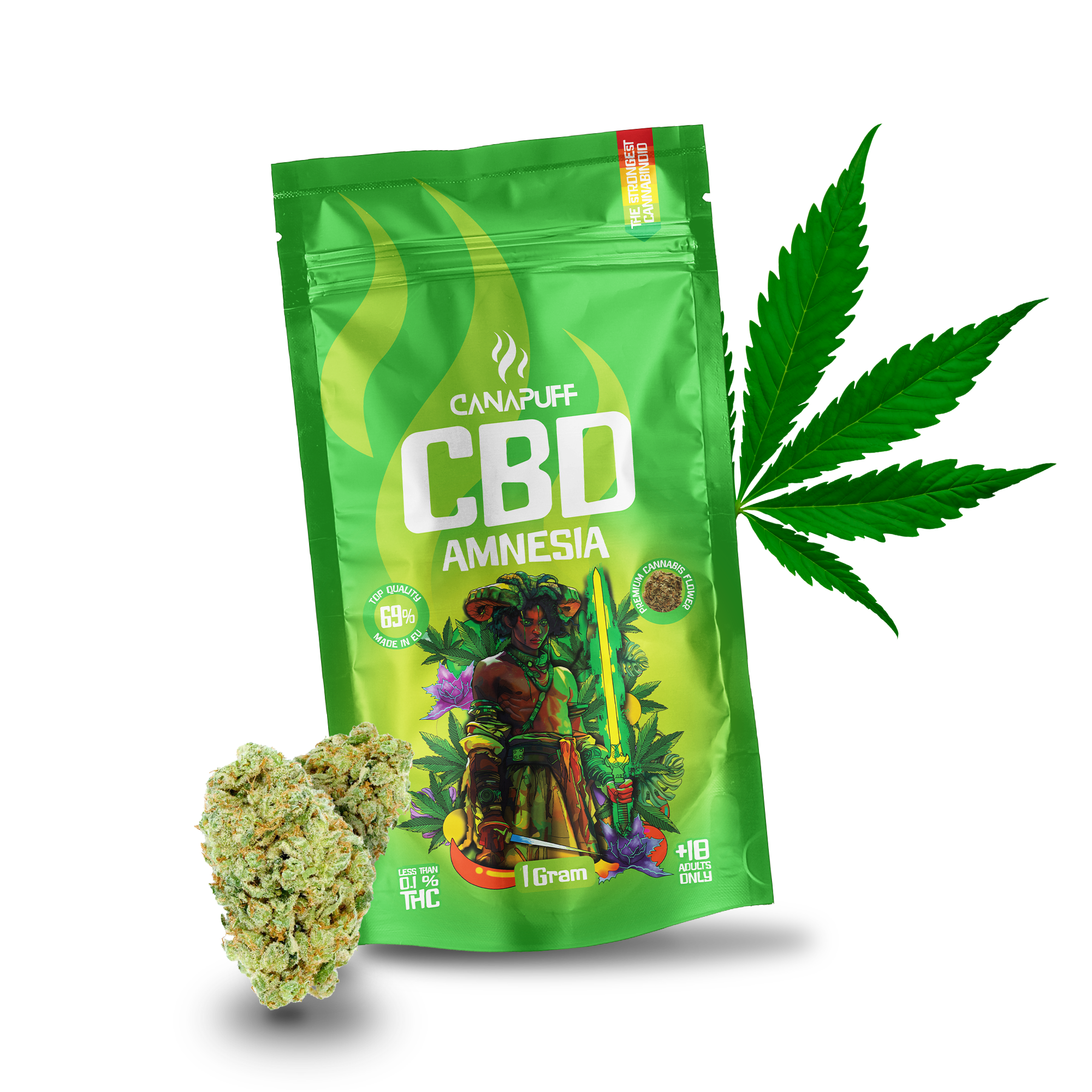 Canapuff - Amnesia 69% - CBD Kwiaty