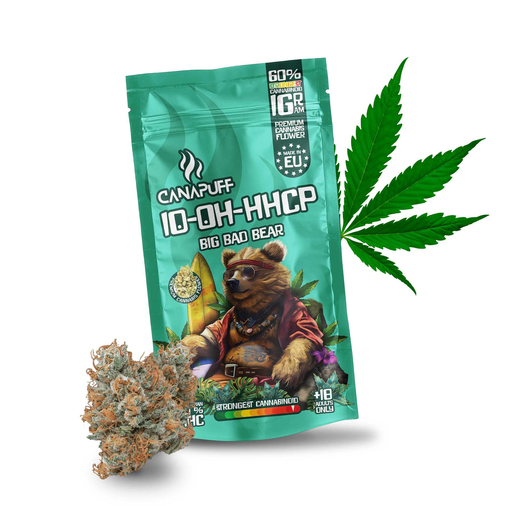 Canapuff - Big Bad Bear 60% - 10-OH-HHCP Žiedai