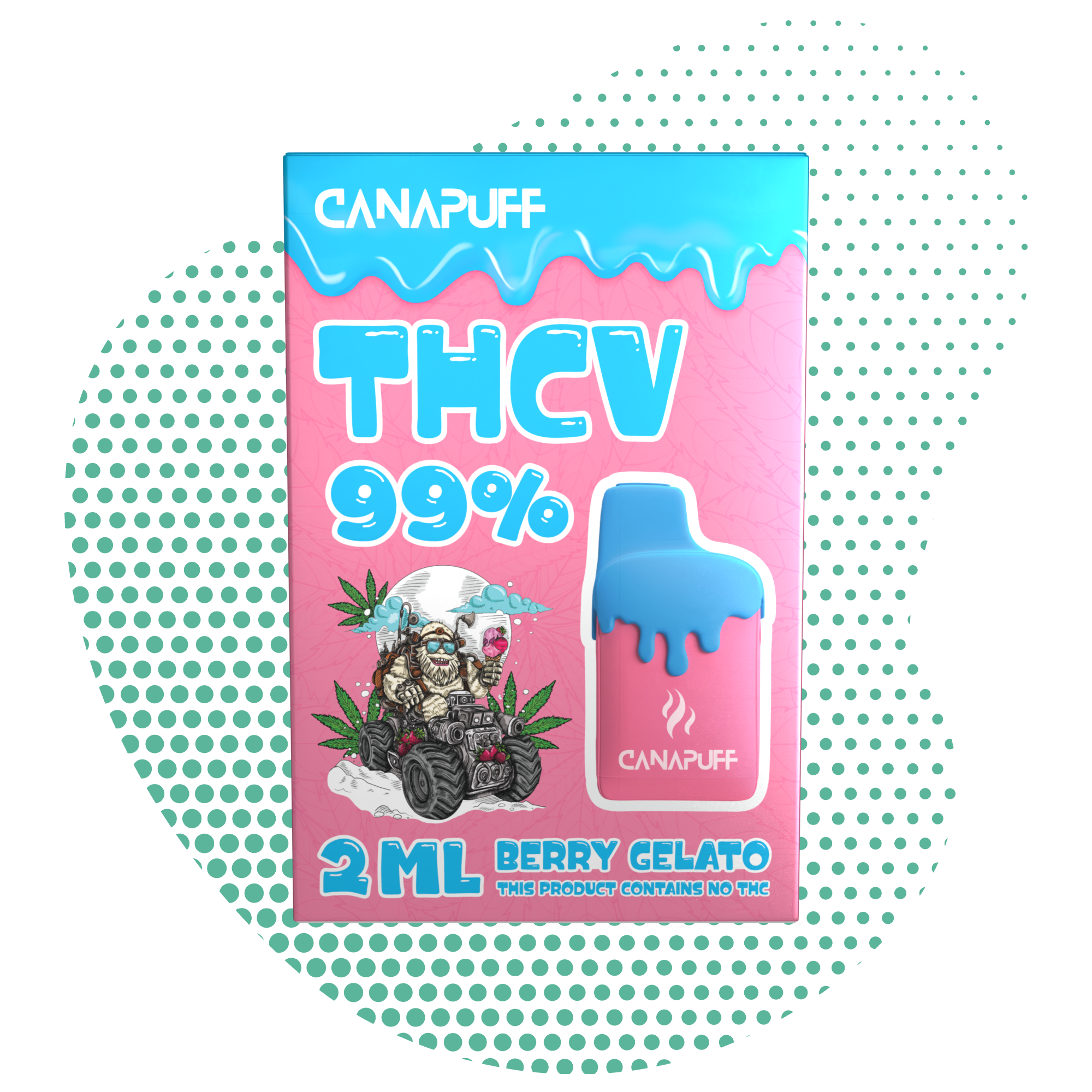 Berry Gelato 99% THCv - Canapuff - Usage unique - 2ml