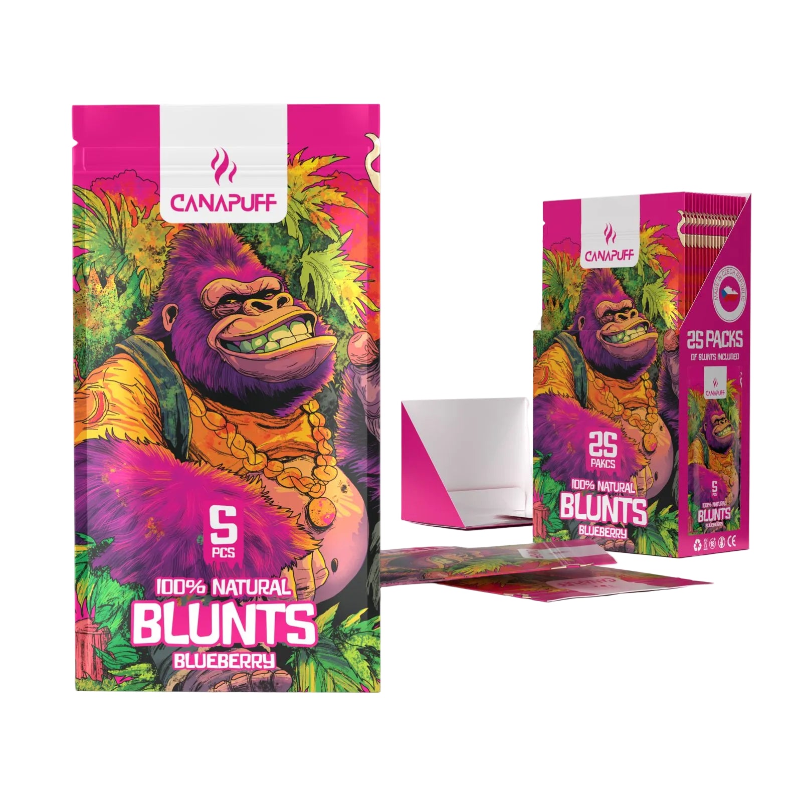 Blunt Wrap plochý list – borůvka