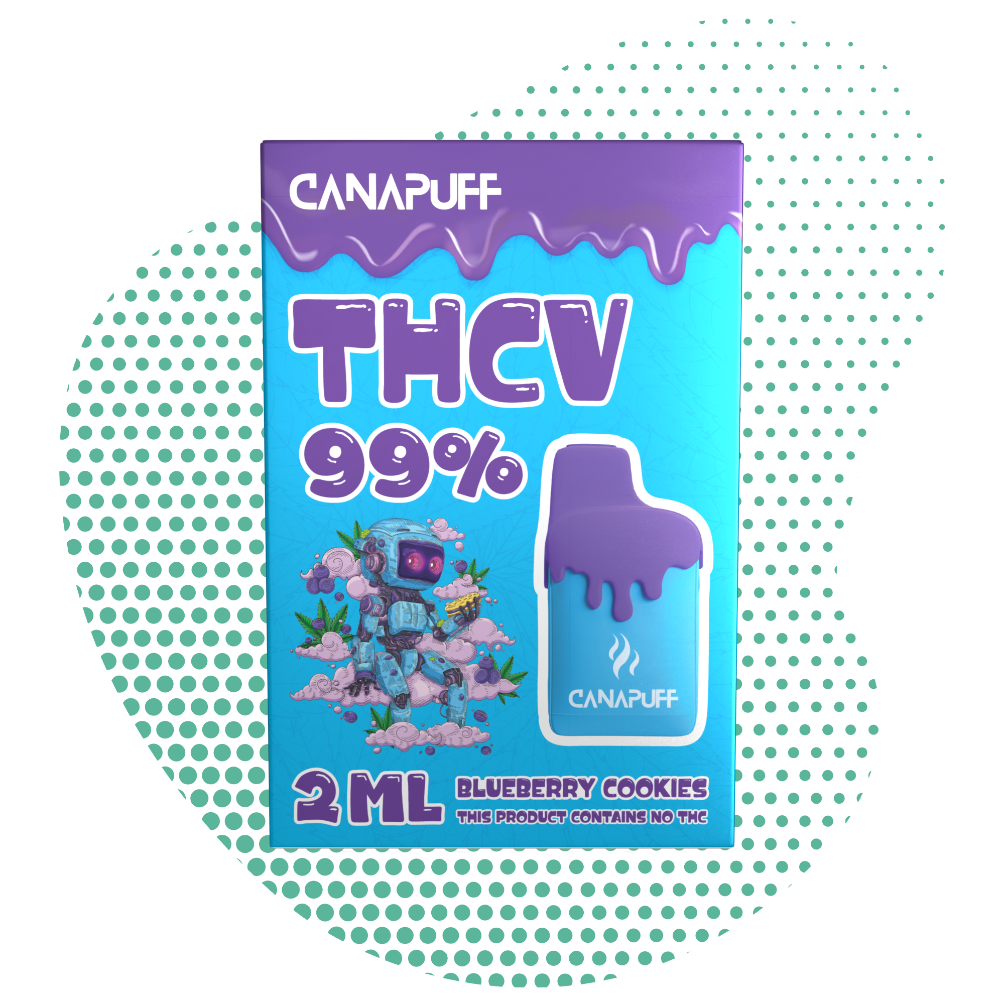 Blueberry Cookies 99% THCv - Canapuff - Une utilisation - 2ml