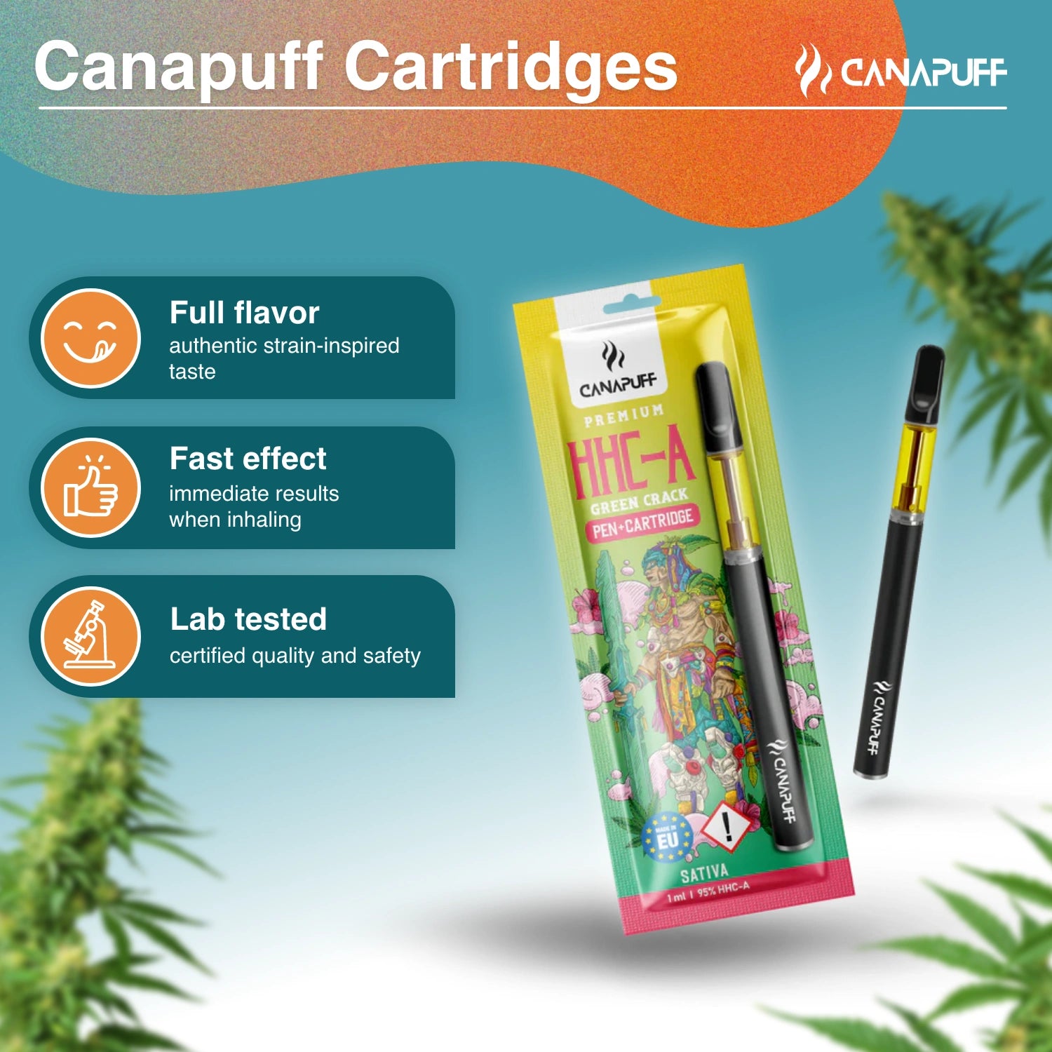 HHC-A Pen+Cartridge Green Crack 95%