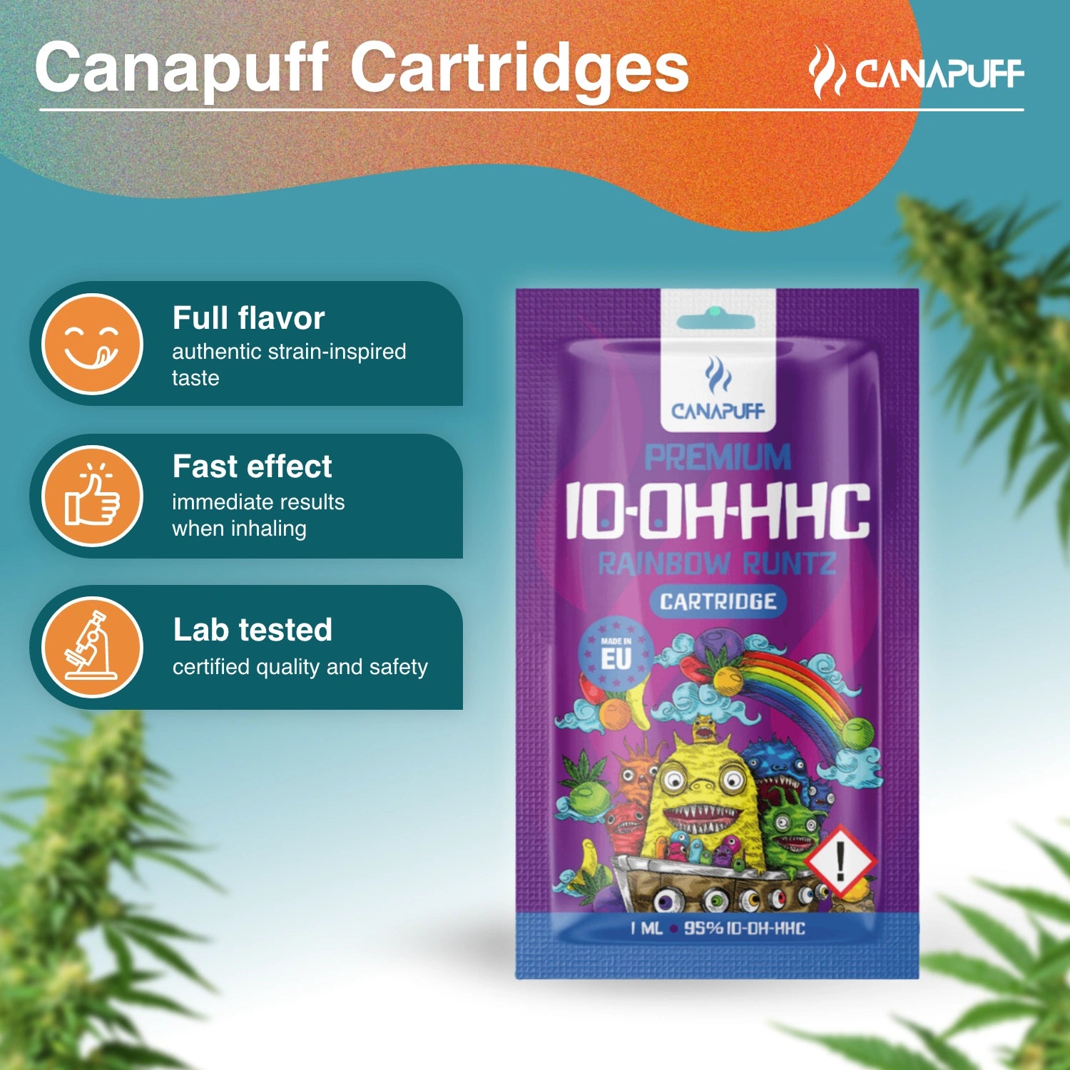 Canapuff - Rainbow Runtz - 10-OH-HHC 95% - cartridge