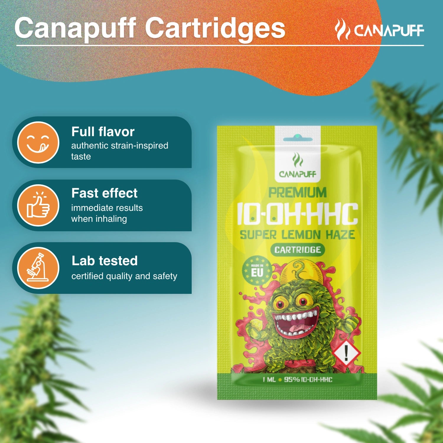 Canapuff - Super Lemon Haze - 10-OH-HHC 95% - φυσίγγιο