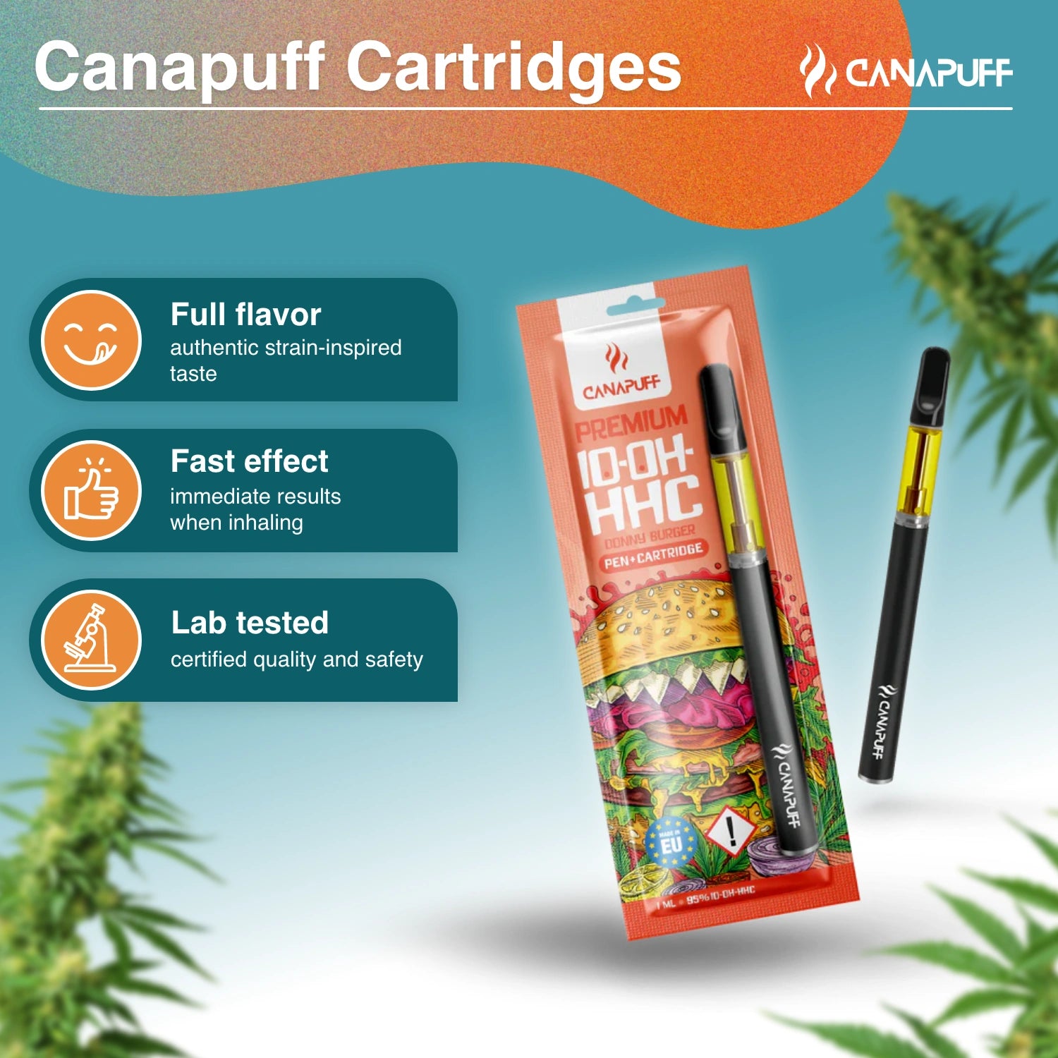 Canapuff - Donny Burger - 10-OH-HHC 95% - Pen+Cartridge
