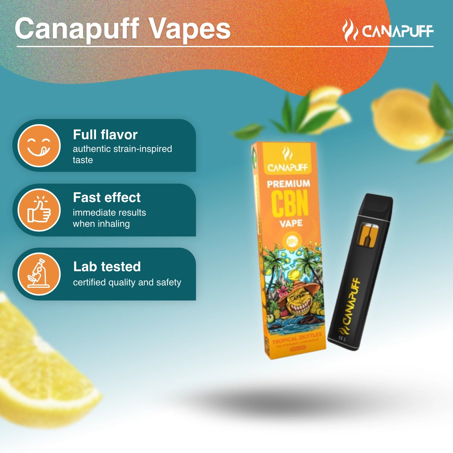 CBN Vape Tropical Zkittles 89% 1ml