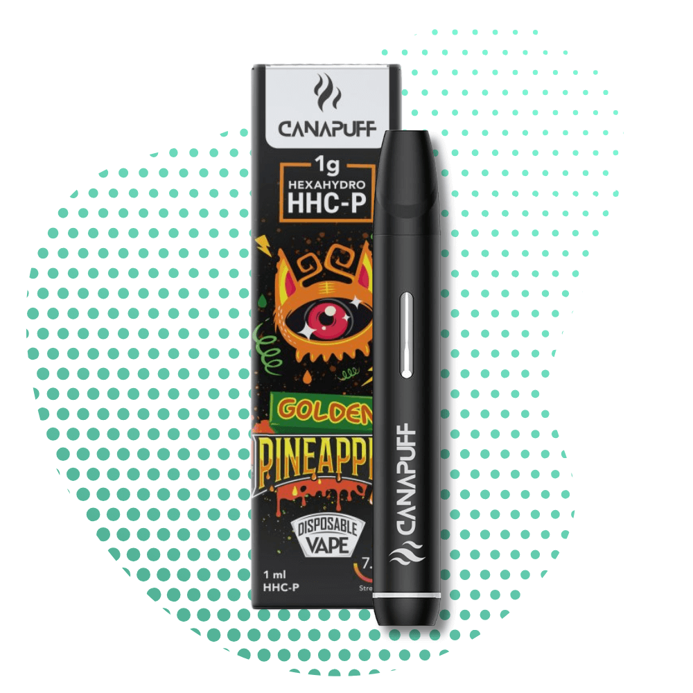 Canapuff HHCP Vape ananasų auksinis
