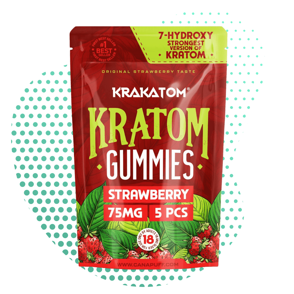 Canapuff - 7 - Hydroxy Kratom Gummies - Fragola Canapuff