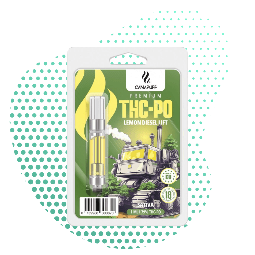 CanaPuff Lemon Diesel Lift THC PO 79% kasetė