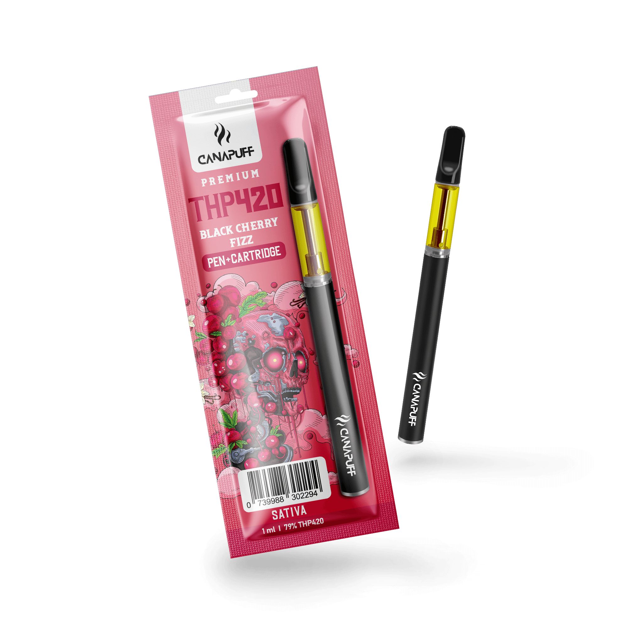 THP420 Pen+Cartridge Frizzante alla ciliegia nera 79%