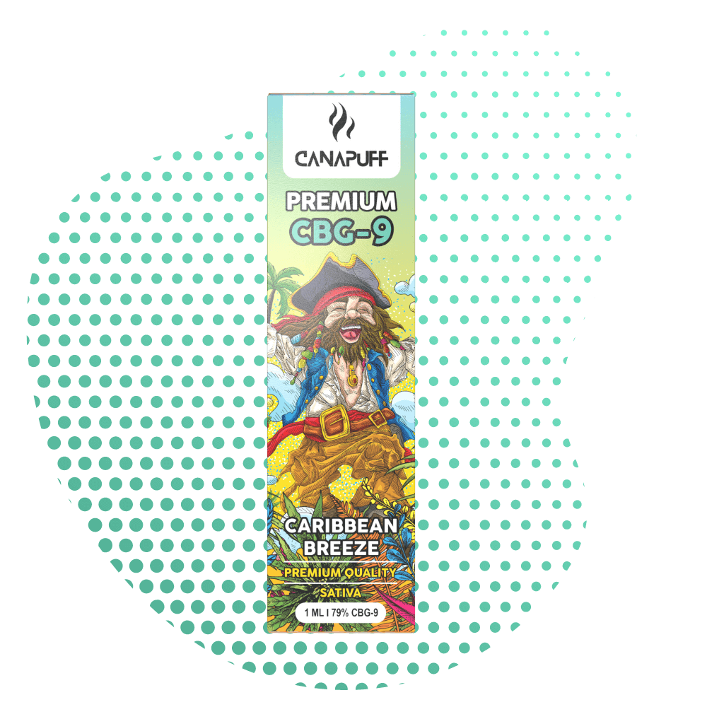 Caribbean Breeze 79 % CBG9 - Canapuff - Vienkartinis 1 ml Canapuff