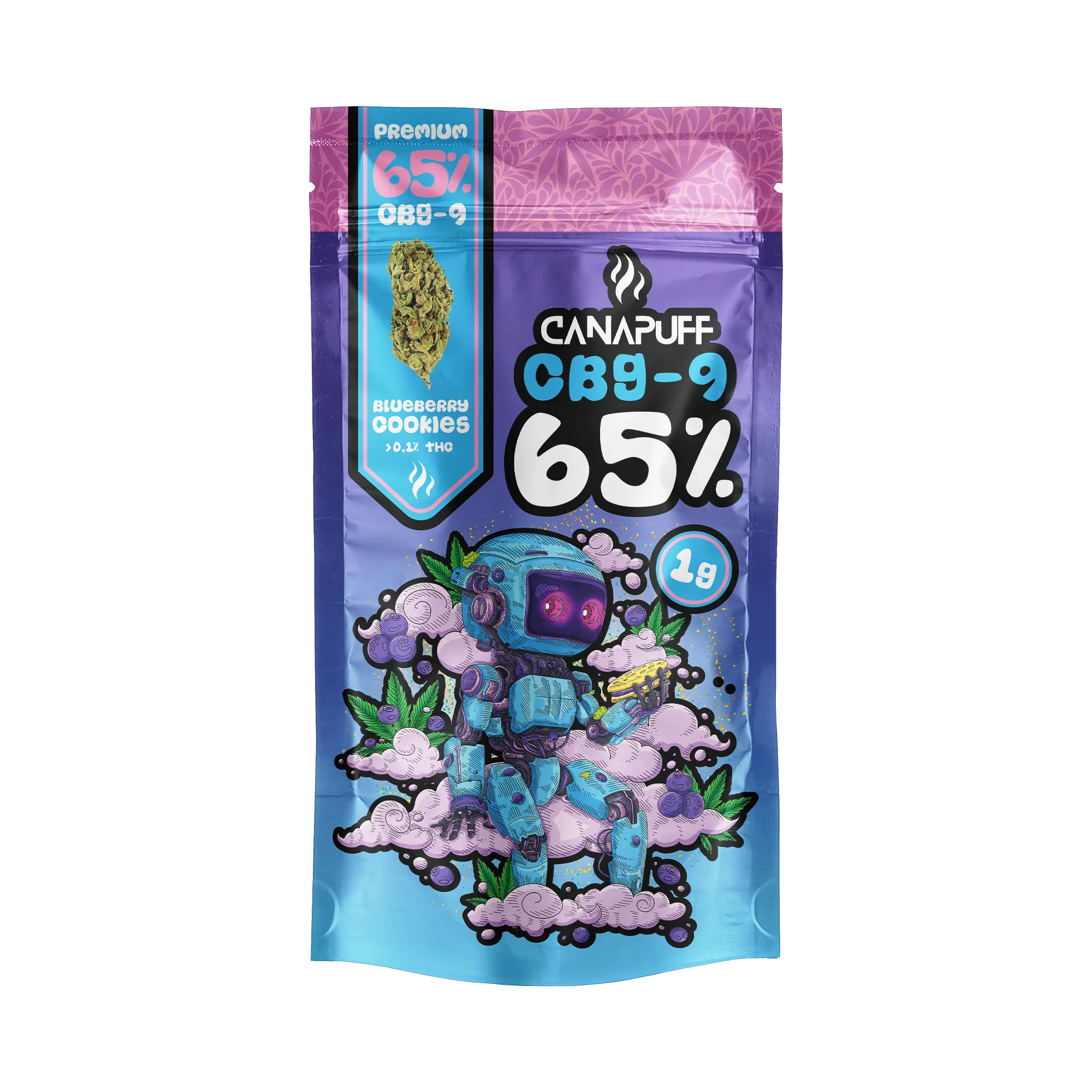 Canapuff - Blueberry Cookie 65% - Fiori CBG9-Canapuff