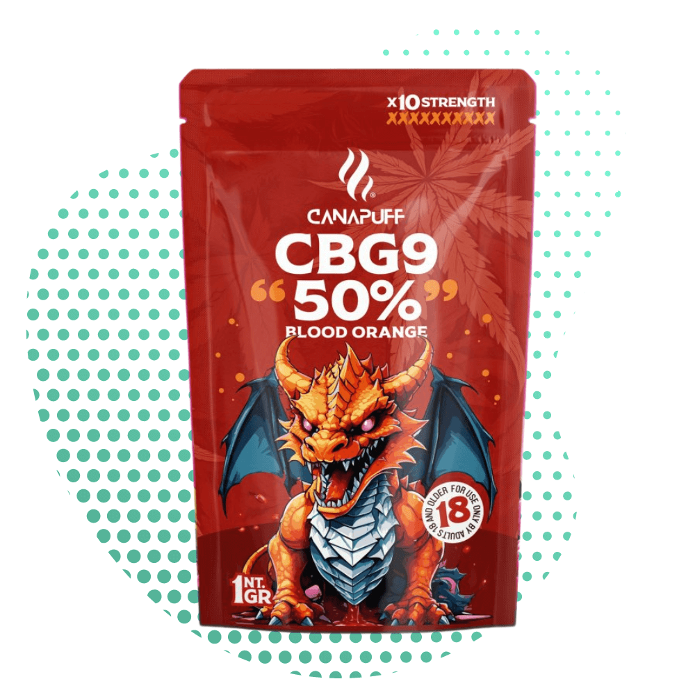 Canapuff - Blood Orange 50% - CBG9 Topskud Canapuff